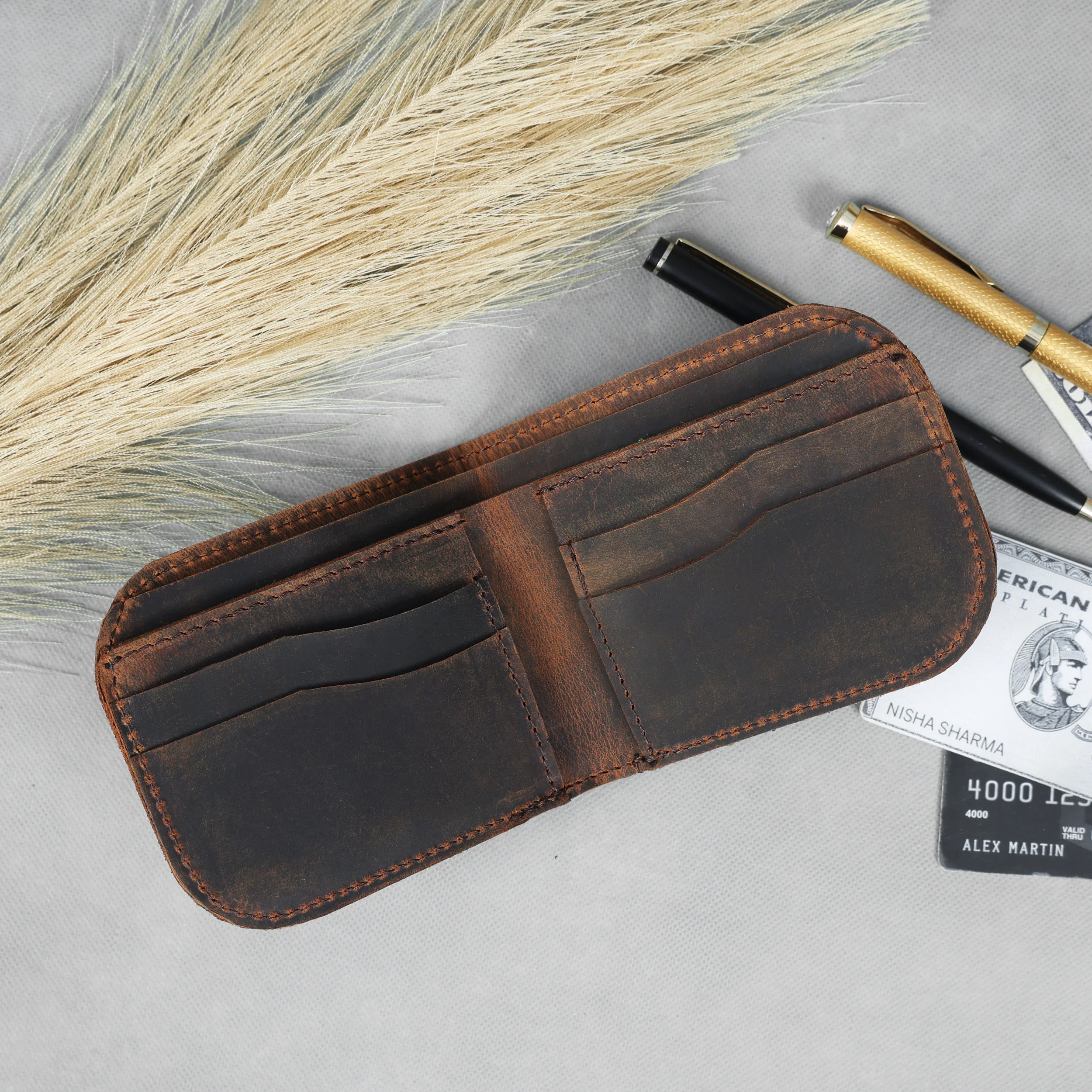 Artisan Brown Tooling Belt + Dual-Tone Wallet Gift Combo - Image 4