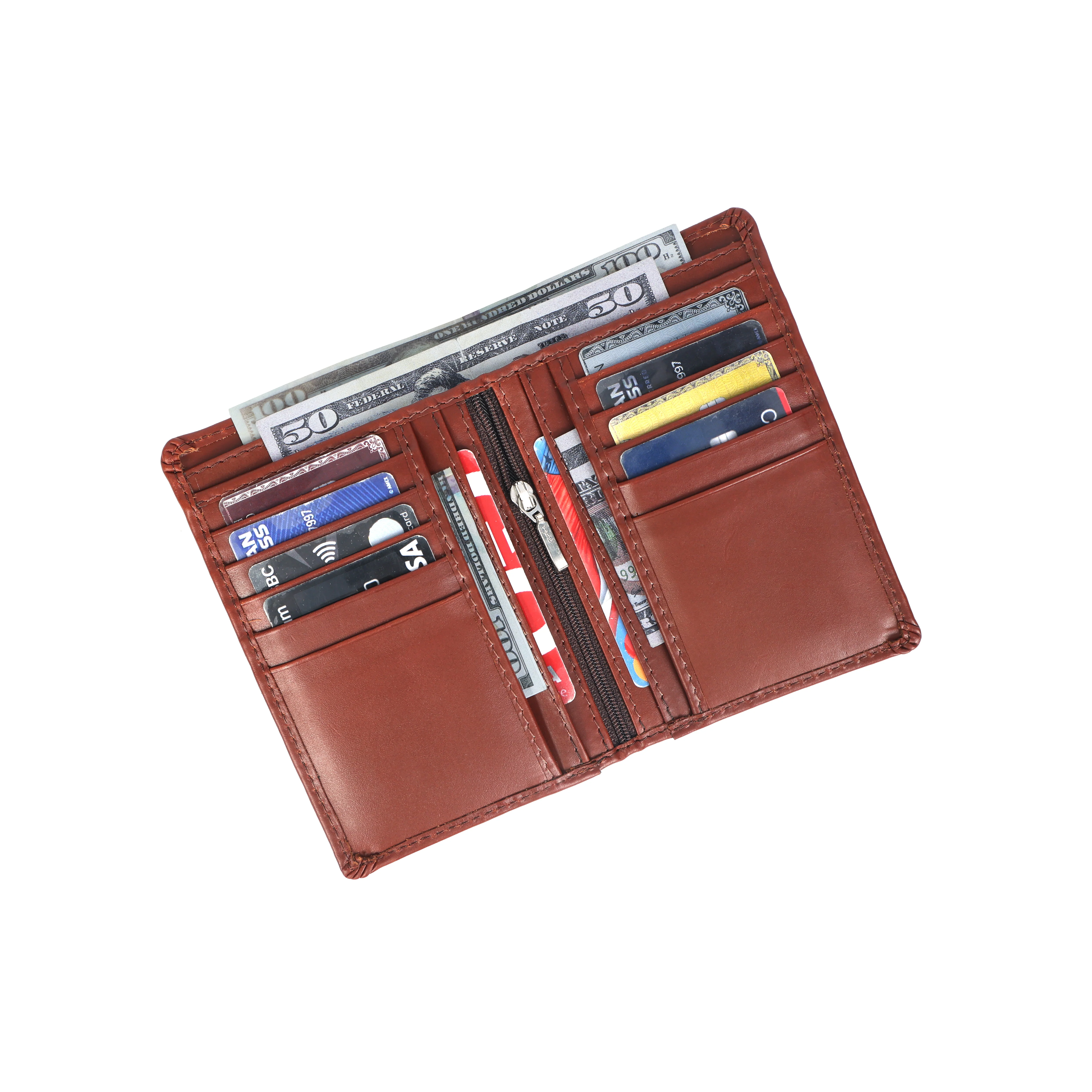 Premium Leather Card  Holder with Zipper Pocket - Image 12
