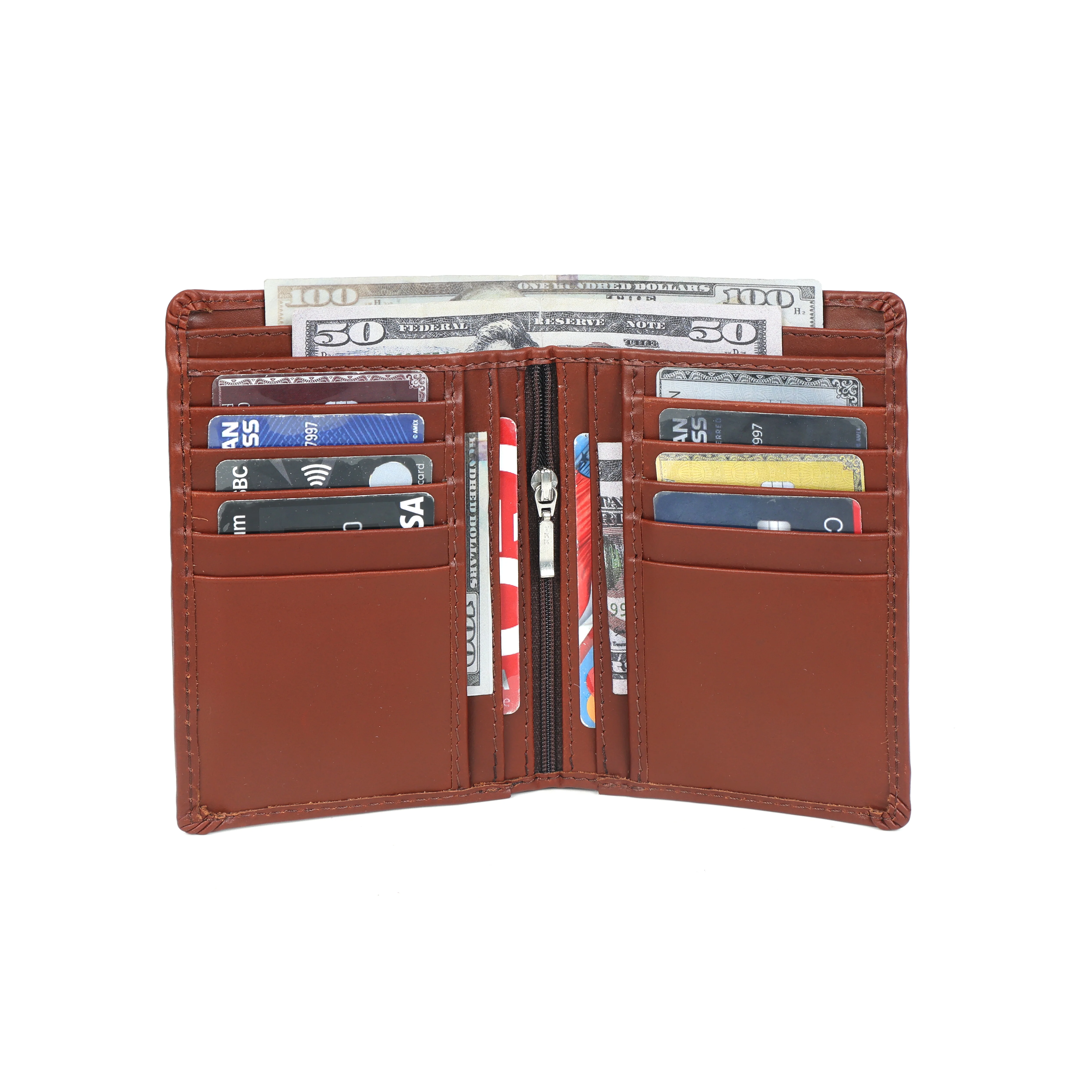 Premium Leather Card  Holder with Zipper Pocket - Image 14
