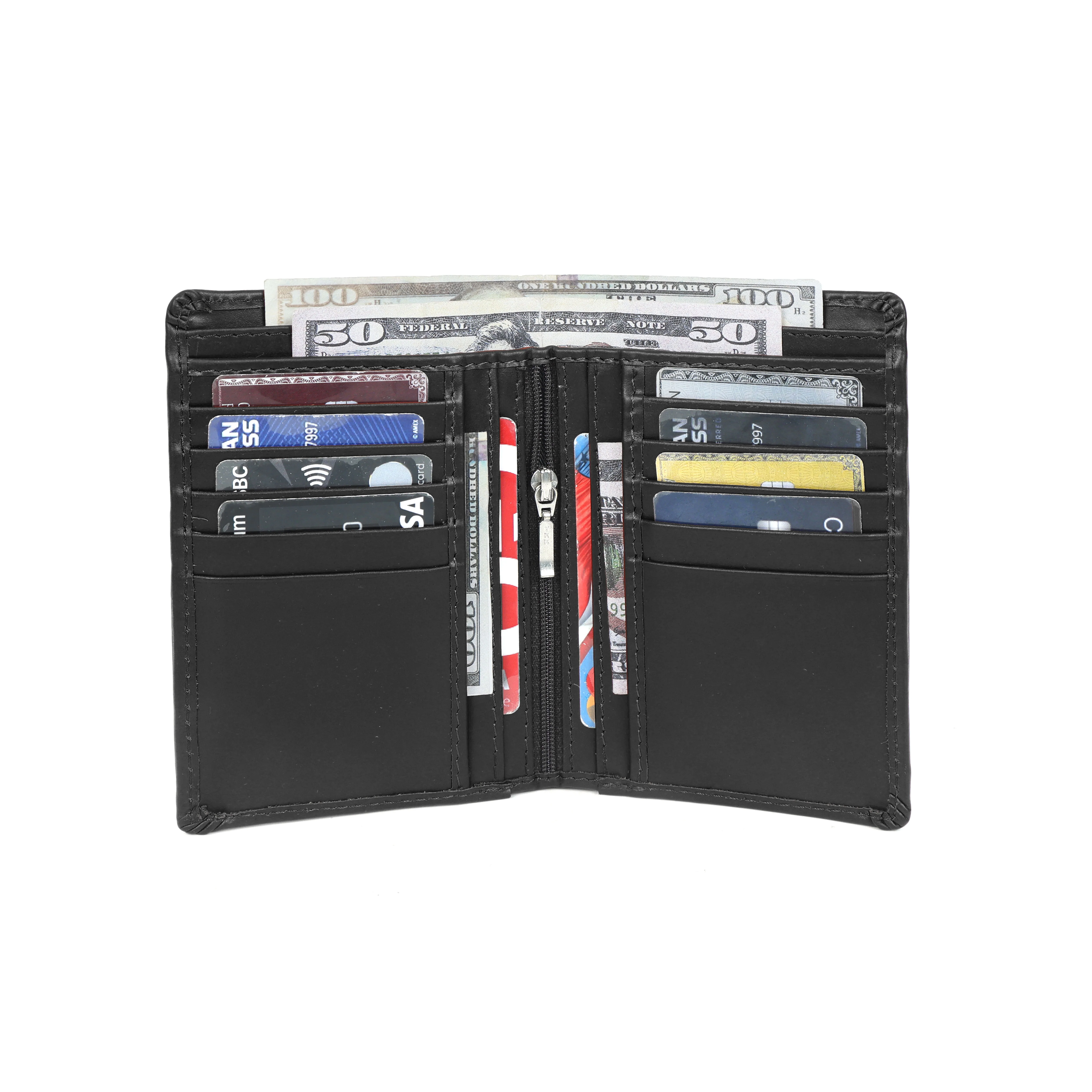 Premium Leather Card  Holder with Zipper Pocket - Image 7
