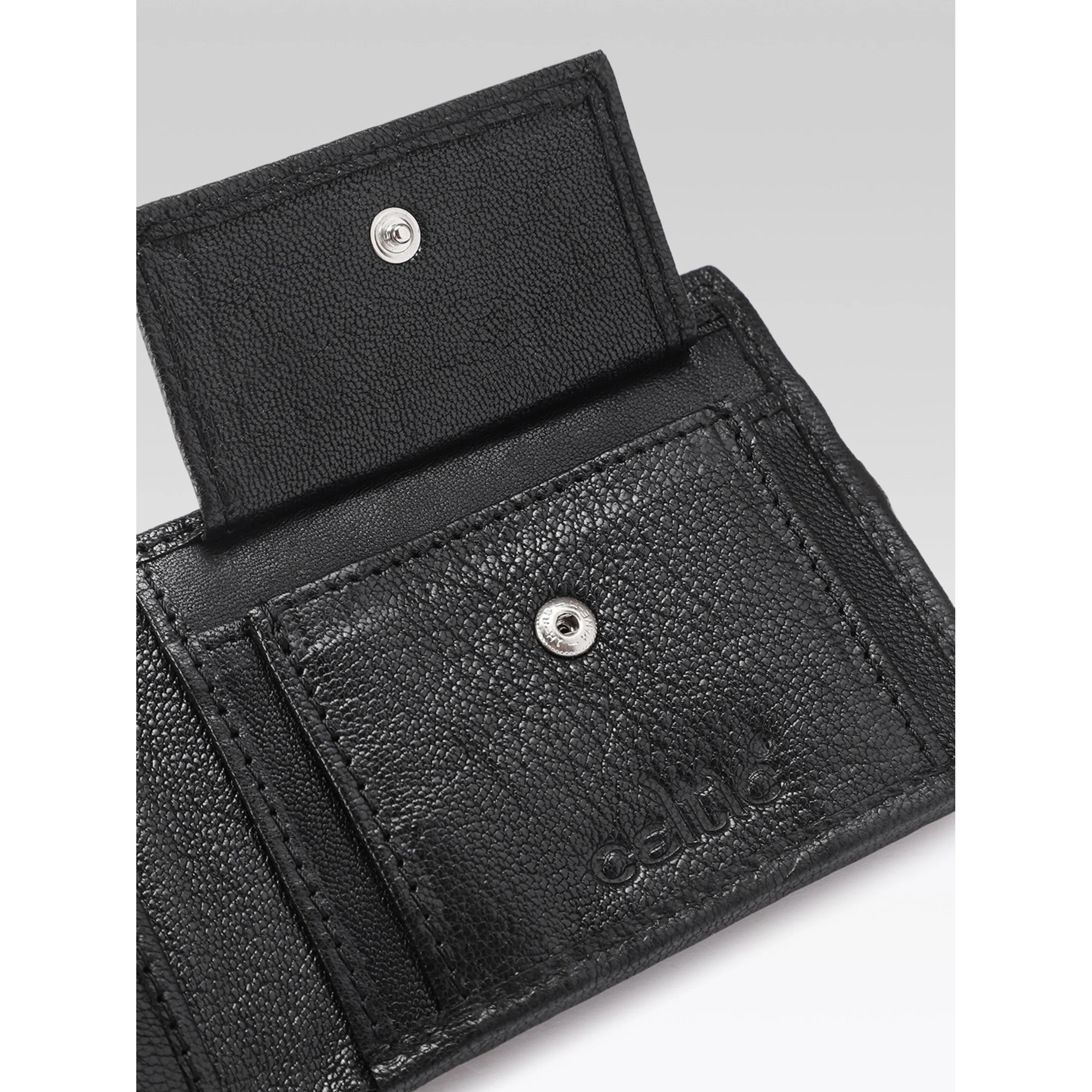 Premium Hand-Woven Leather Wallet with Coin Pocket & Multi-Card Storage by Celtic - Image 15