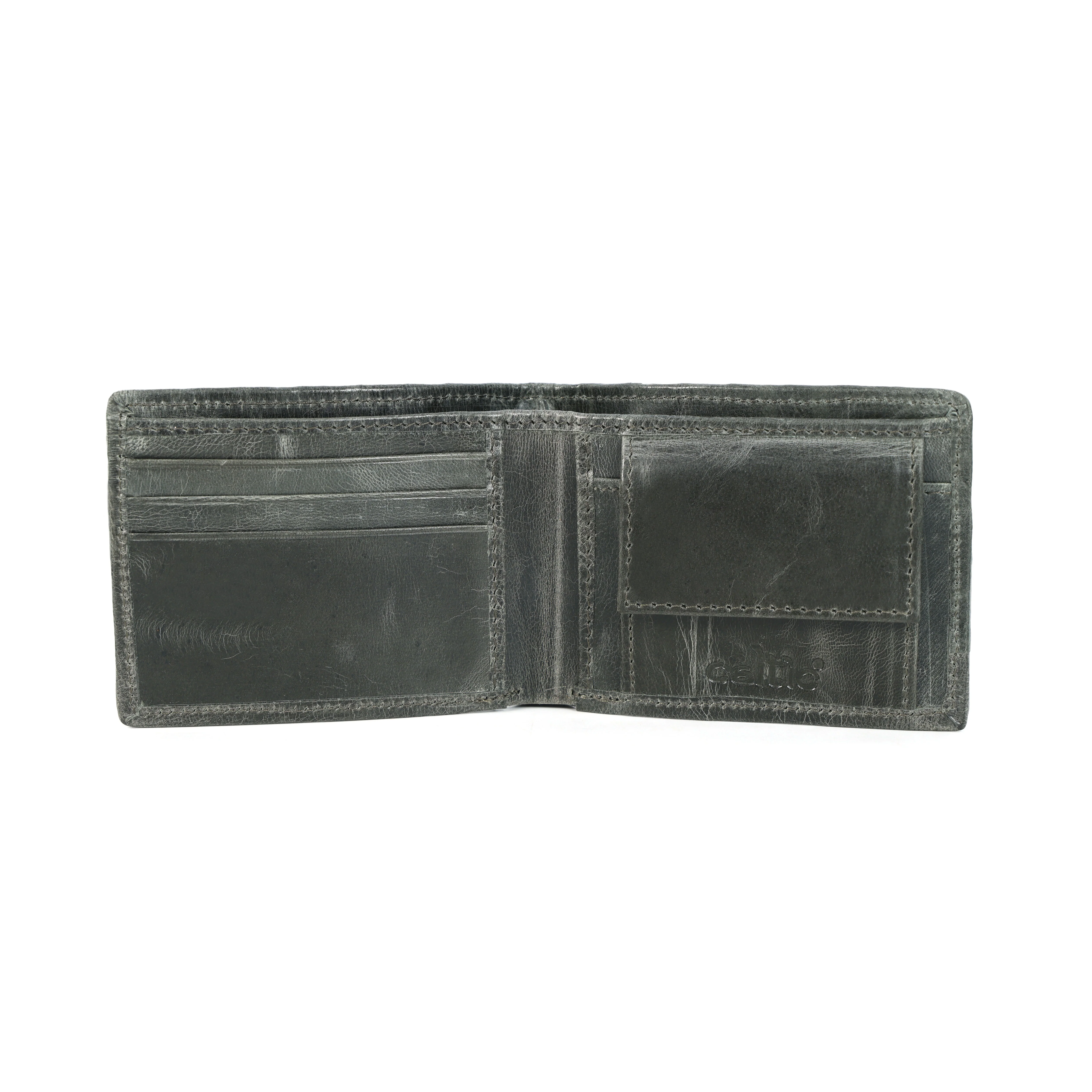 Premium Hand-Woven Leather Wallet with Coin Pocket & Multi-Card Storage by Celtic - Image 7