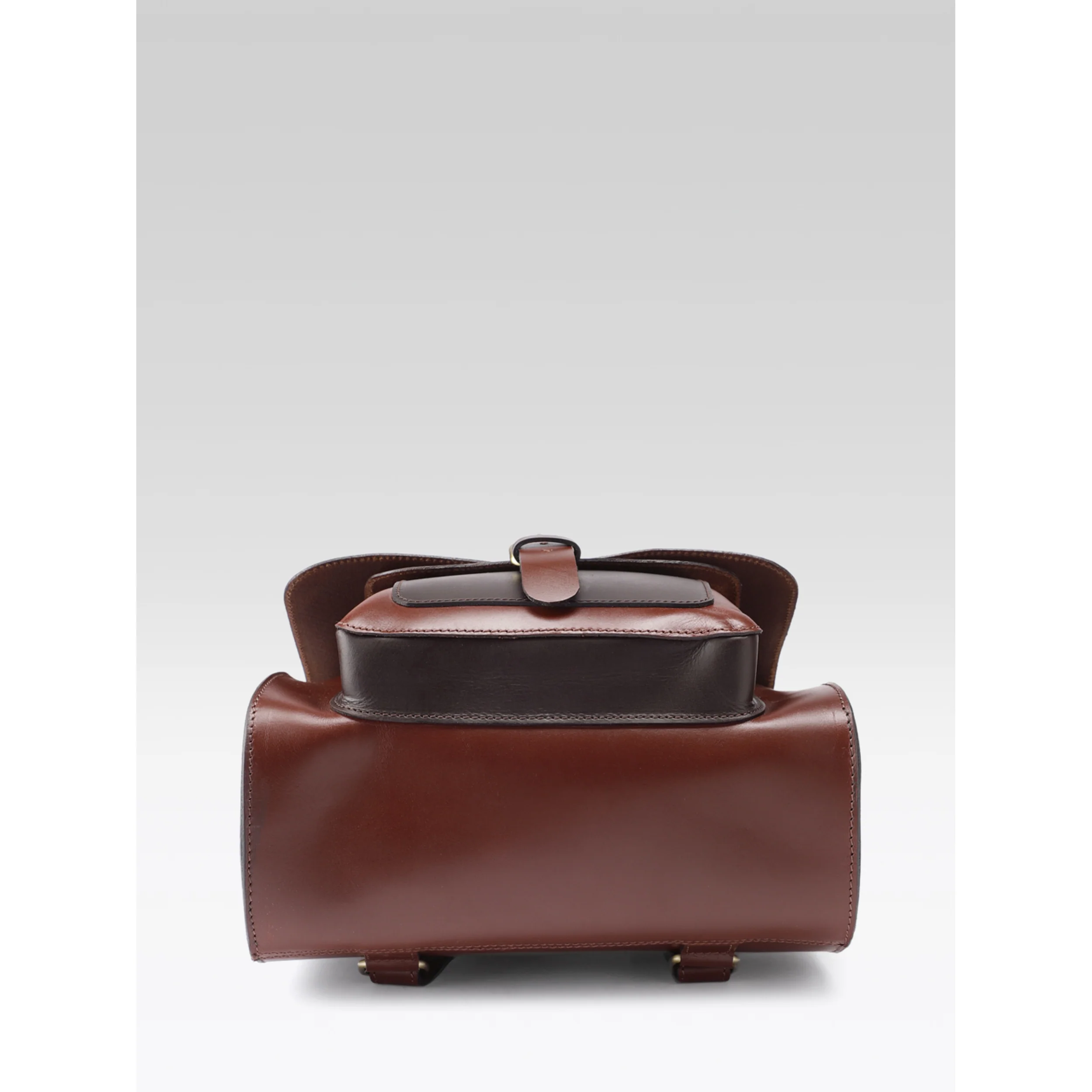 Premium Genuine  Leather Everyday Backpack with Secure Flap Closure - Image 3