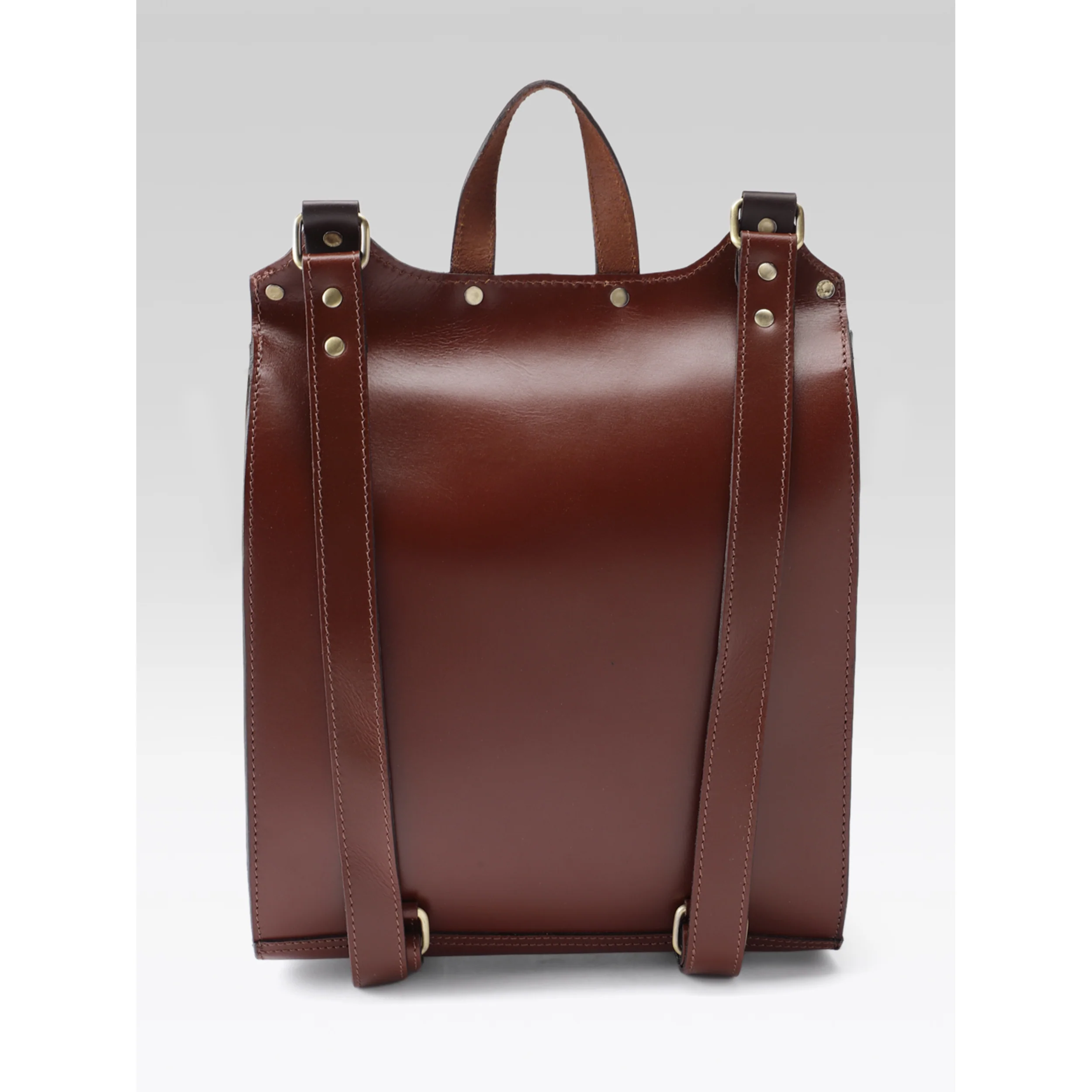 Premium Genuine  Leather Everyday Backpack with Secure Flap Closure - Image 4