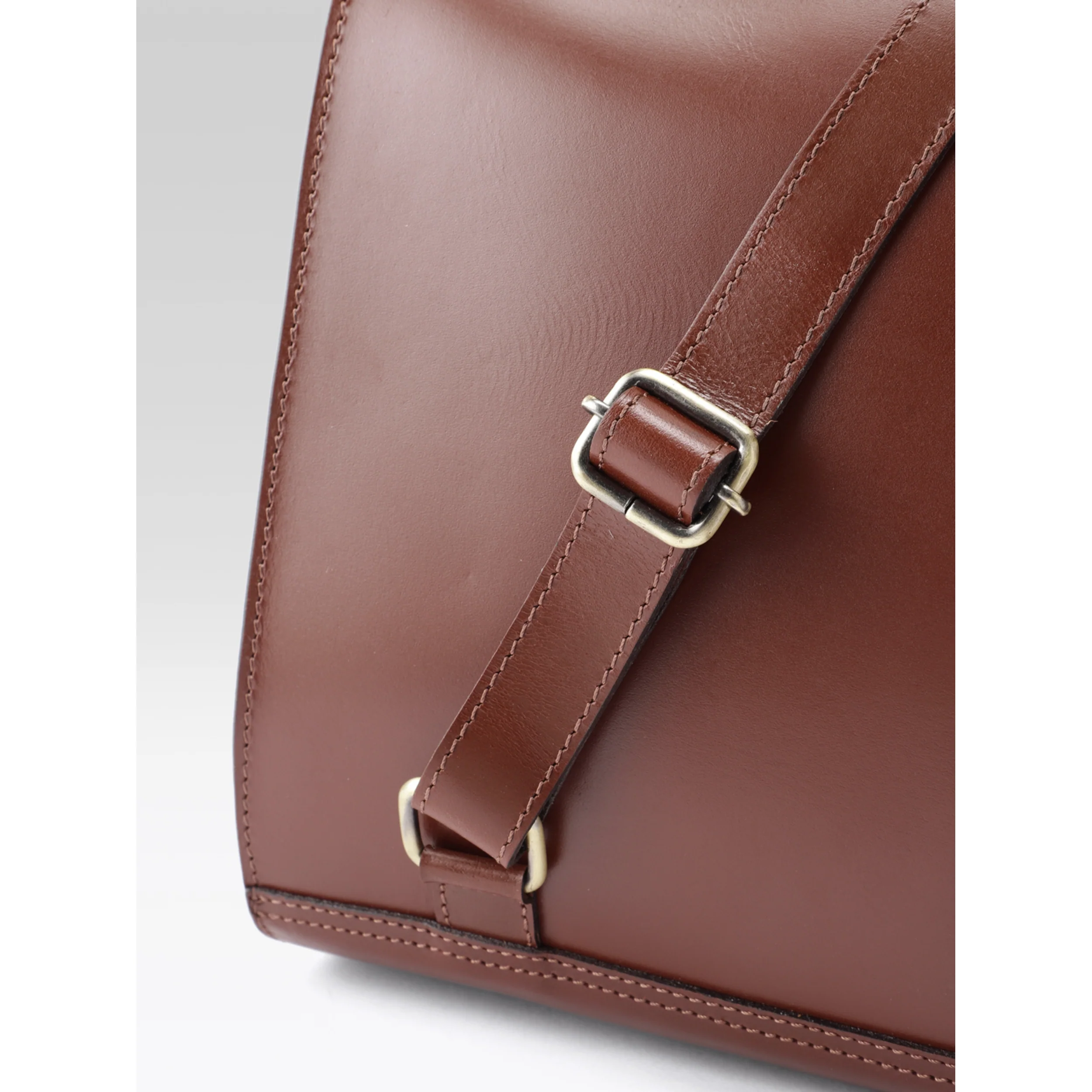 Premium Genuine  Leather Everyday Backpack with Secure Flap Closure - Image 6