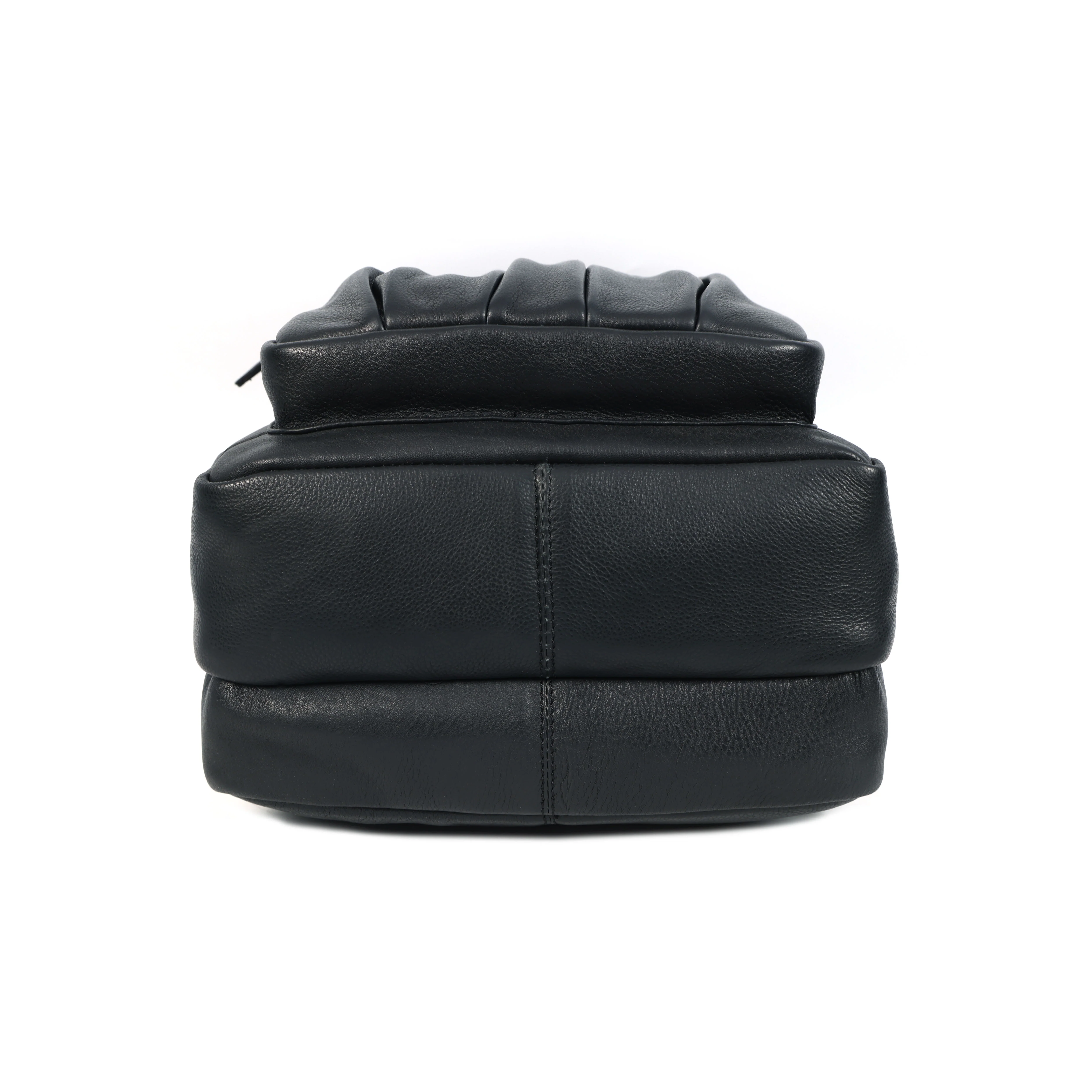 Premium Genuine Leather Multi-Zip Backpack with Padded Straps & Organizer Pockets - Image 6