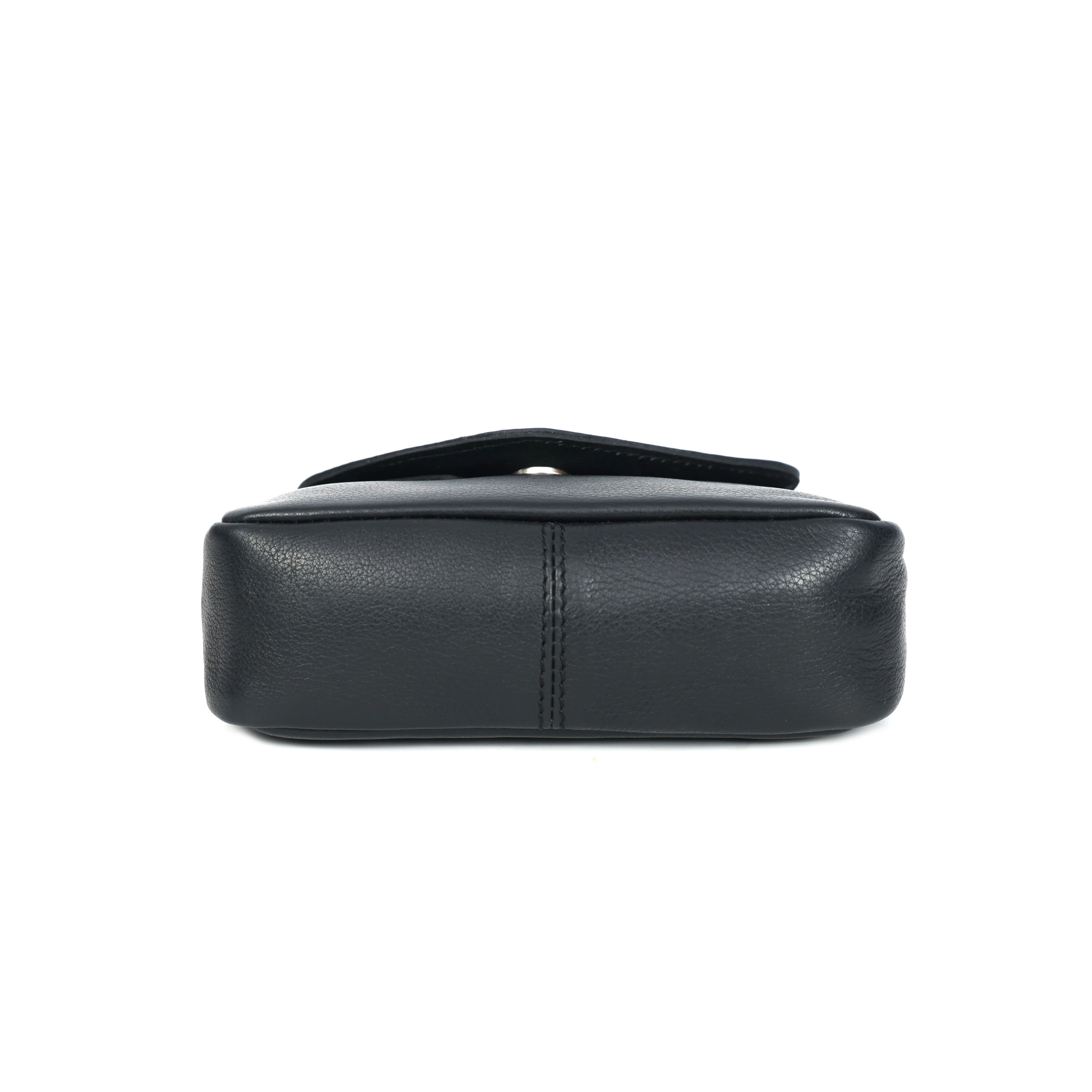 Premium Genuine Leather Flap Crossbody Bag with Adjustable Strap & Zip Pockets - Image 7