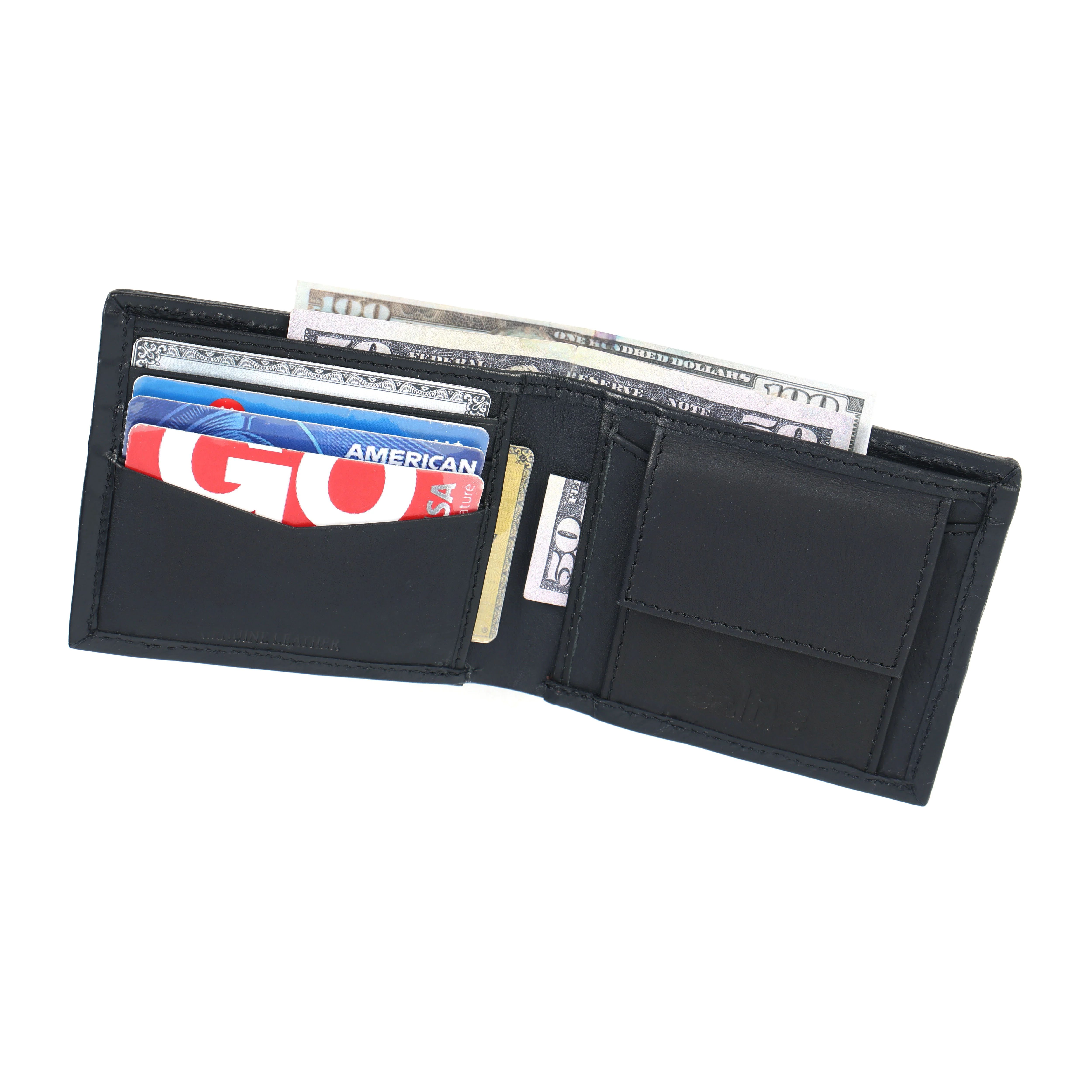 Premium Genuine Webbing Leather Bi-Fold Wallet for Men - Image 6