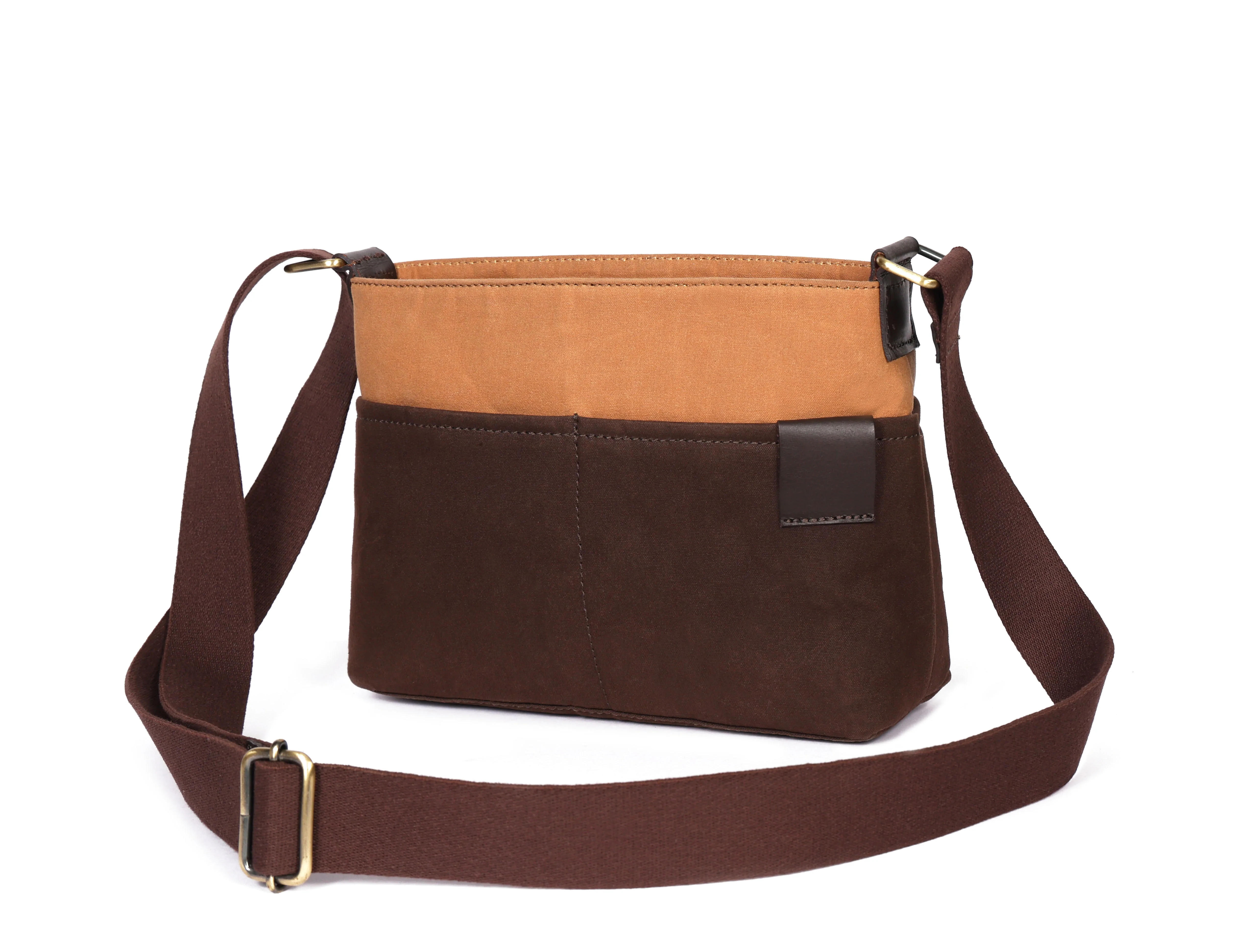 Premium Export Quality Canvas & Leather Crossbody Sling Bag with Multiple Zip Pockets | Travel Everyday Use - Image 5