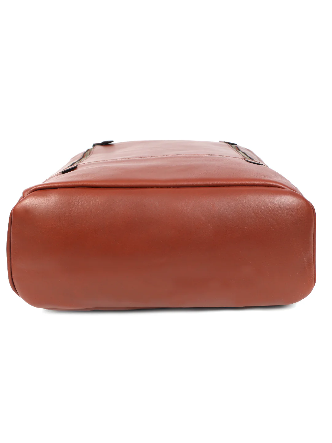 Premium Genuine Leather Laptop Backpack with Dual Front Zippers & Padded Interior - Image 5