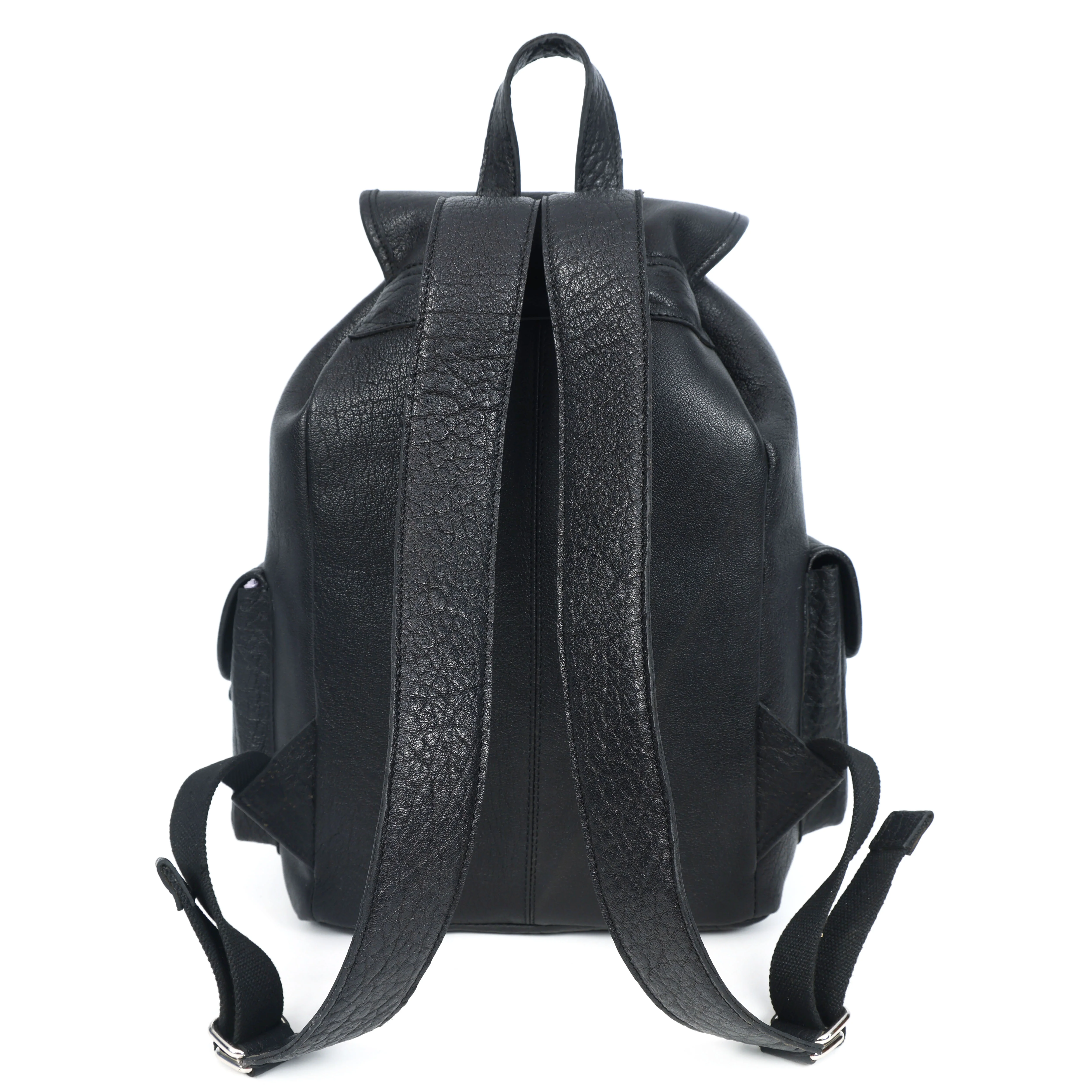 Premium Genuine Black Leather Backpack: Timeless Style and Versatility - Image 6