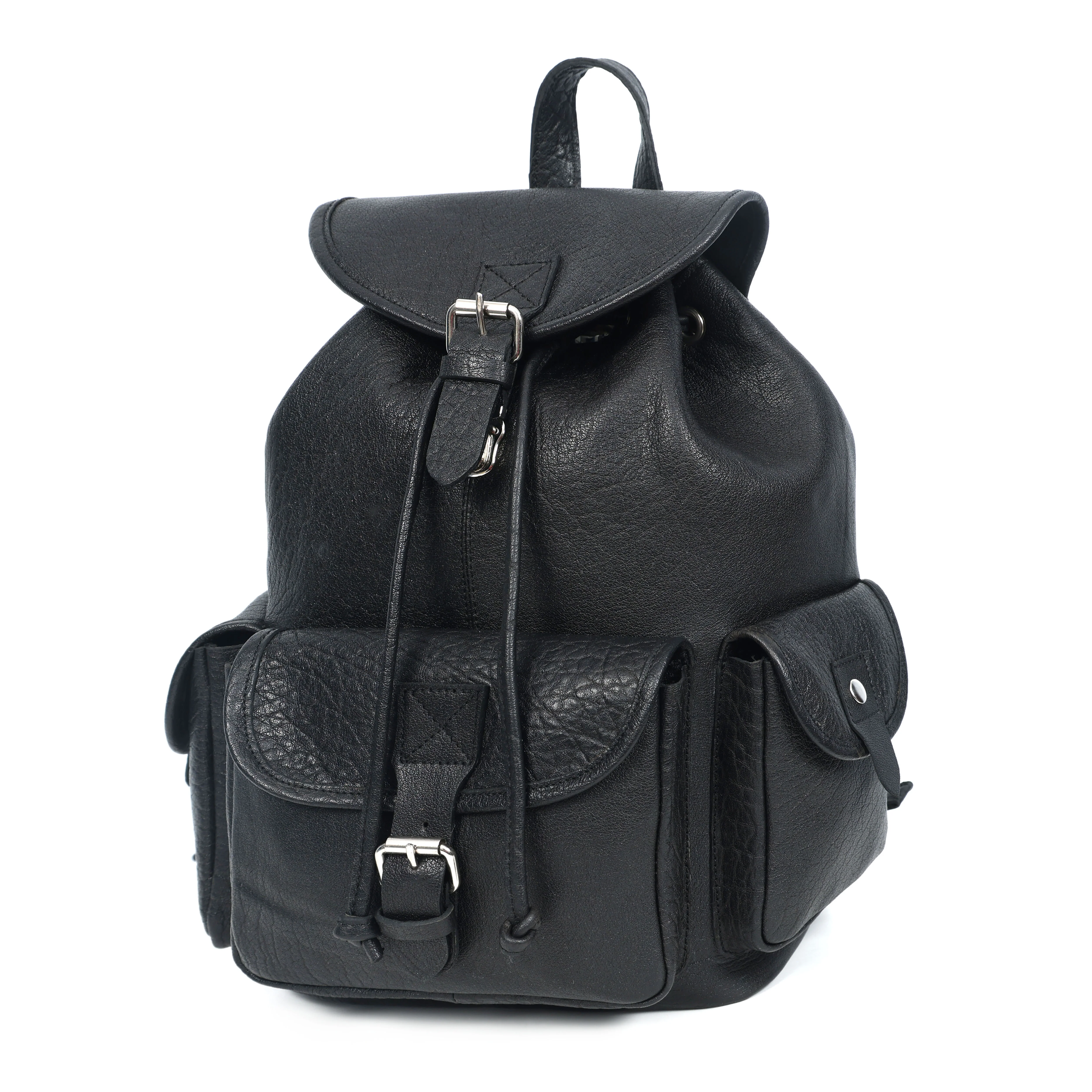 Premium Genuine Black Leather Backpack: Timeless Style and Versatility - Image 9