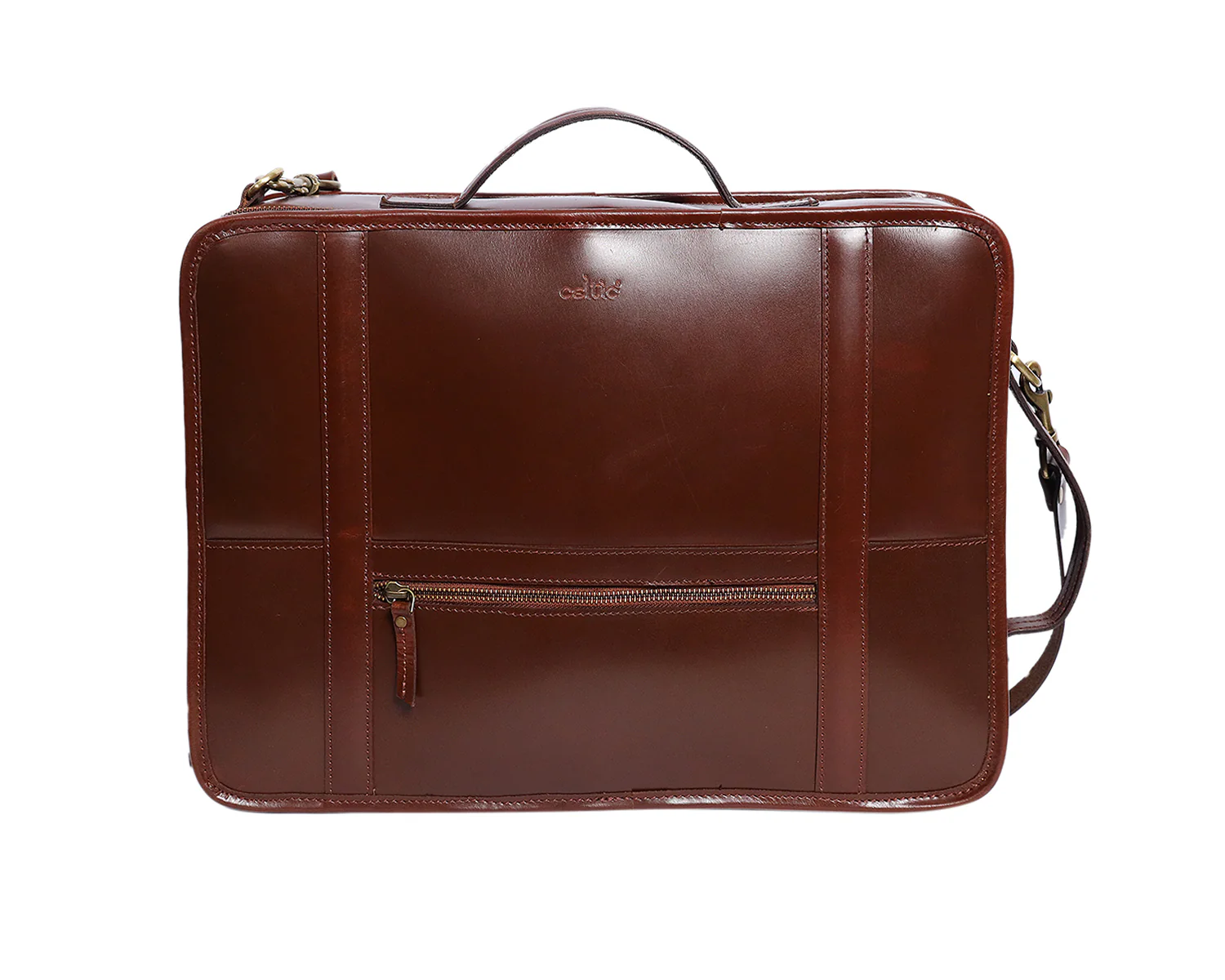 Premium Full-Grain Leather DSLR Camera Messenger & Travel Photography Bag - Image 10