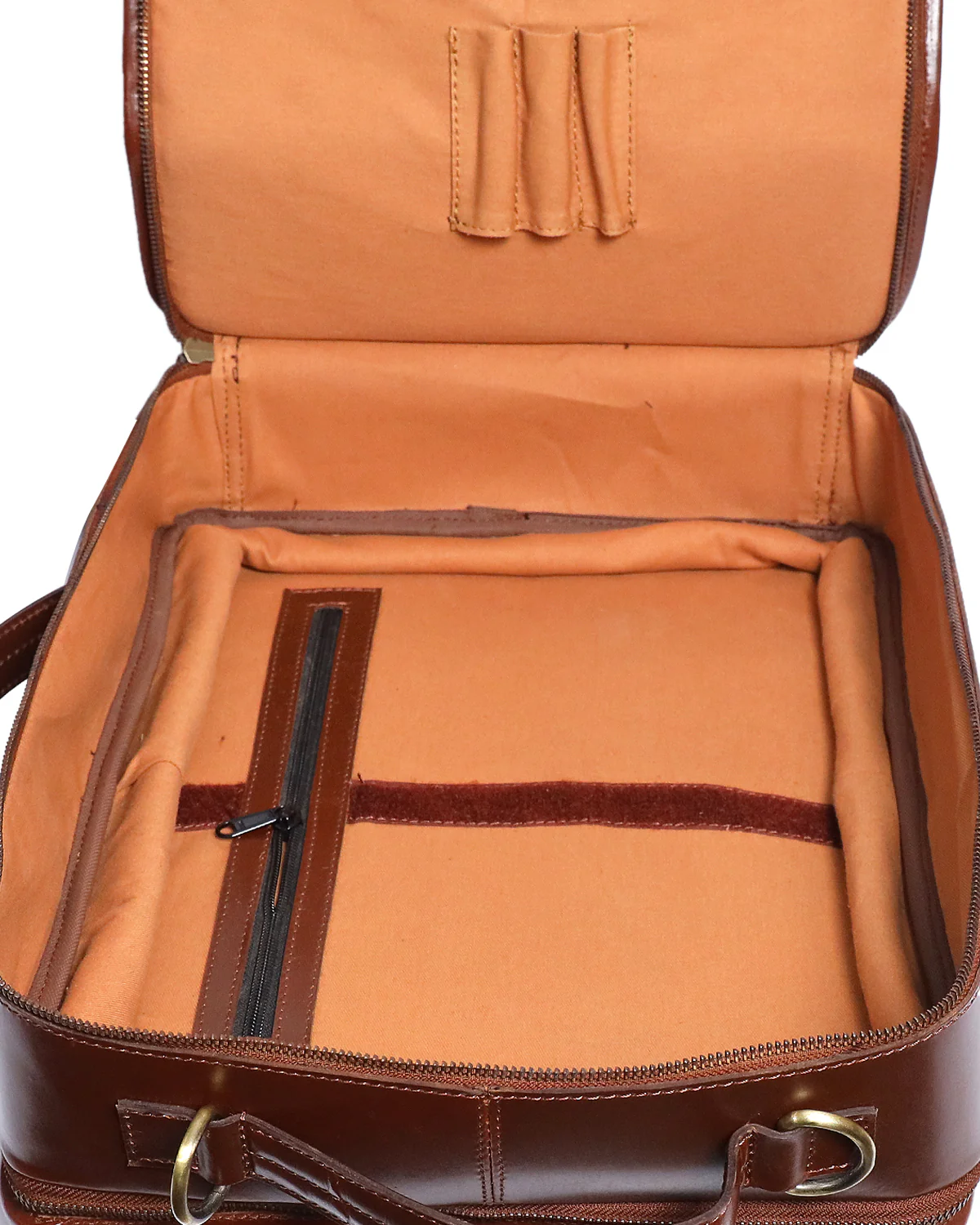 Premium Full-Grain Leather DSLR Camera Messenger & Travel Photography Bag - Image 9