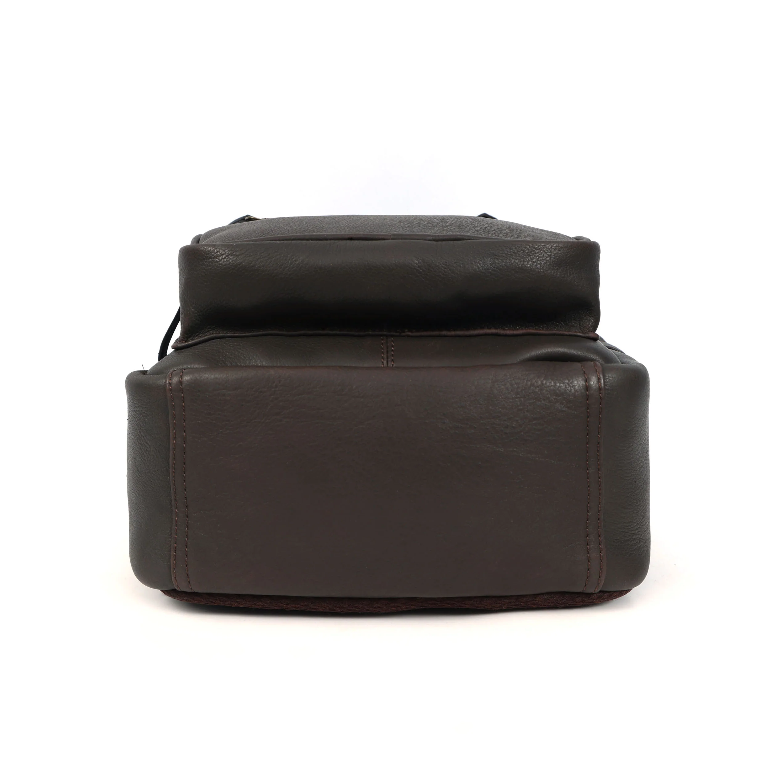 Premium Genuine Leather Backpack with Laptop Compartment & Multiple Zip Pockets - Image 12