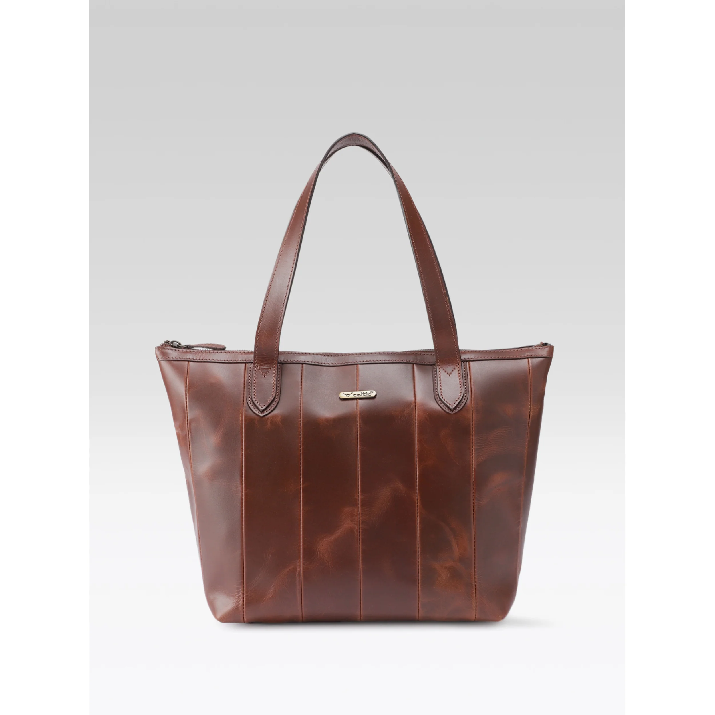 Premium Genuine Leather Tote Bag for Women |  Inner Zip Pocket - Image 4