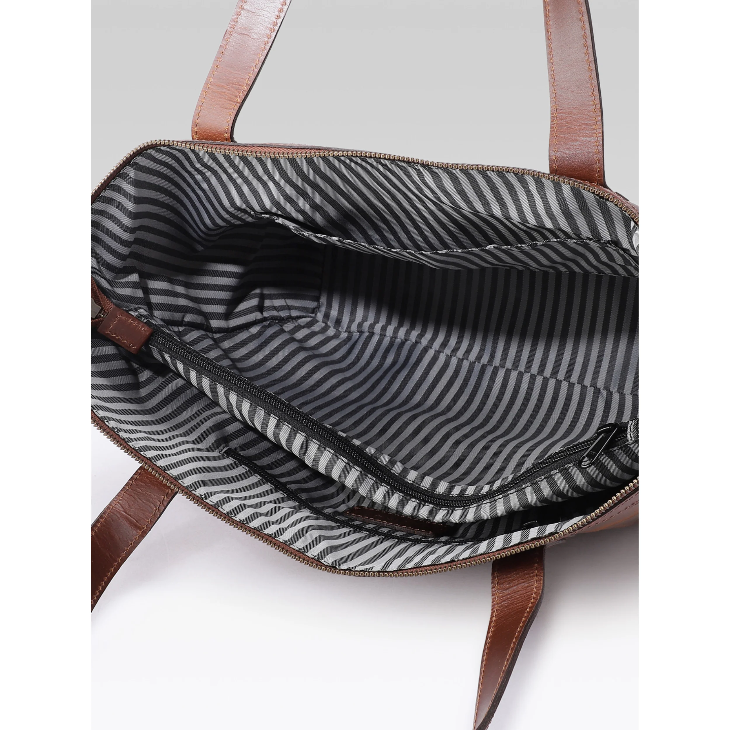 Premium Genuine Leather Tote Bag for Women |  Inner Zip Pocket - Image 7