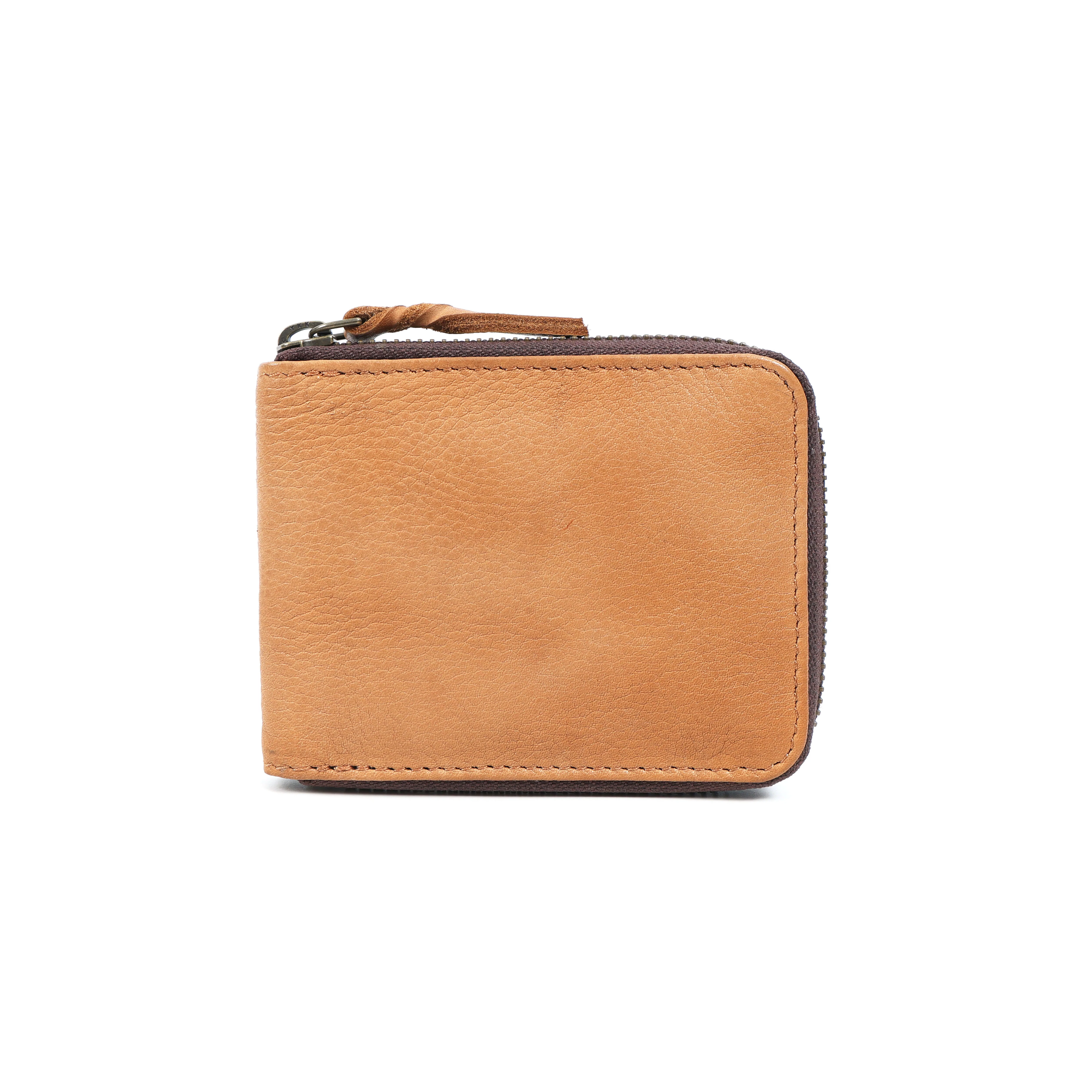 Premium Genuine Leather Zip-Around Compact Wallet - Image 4