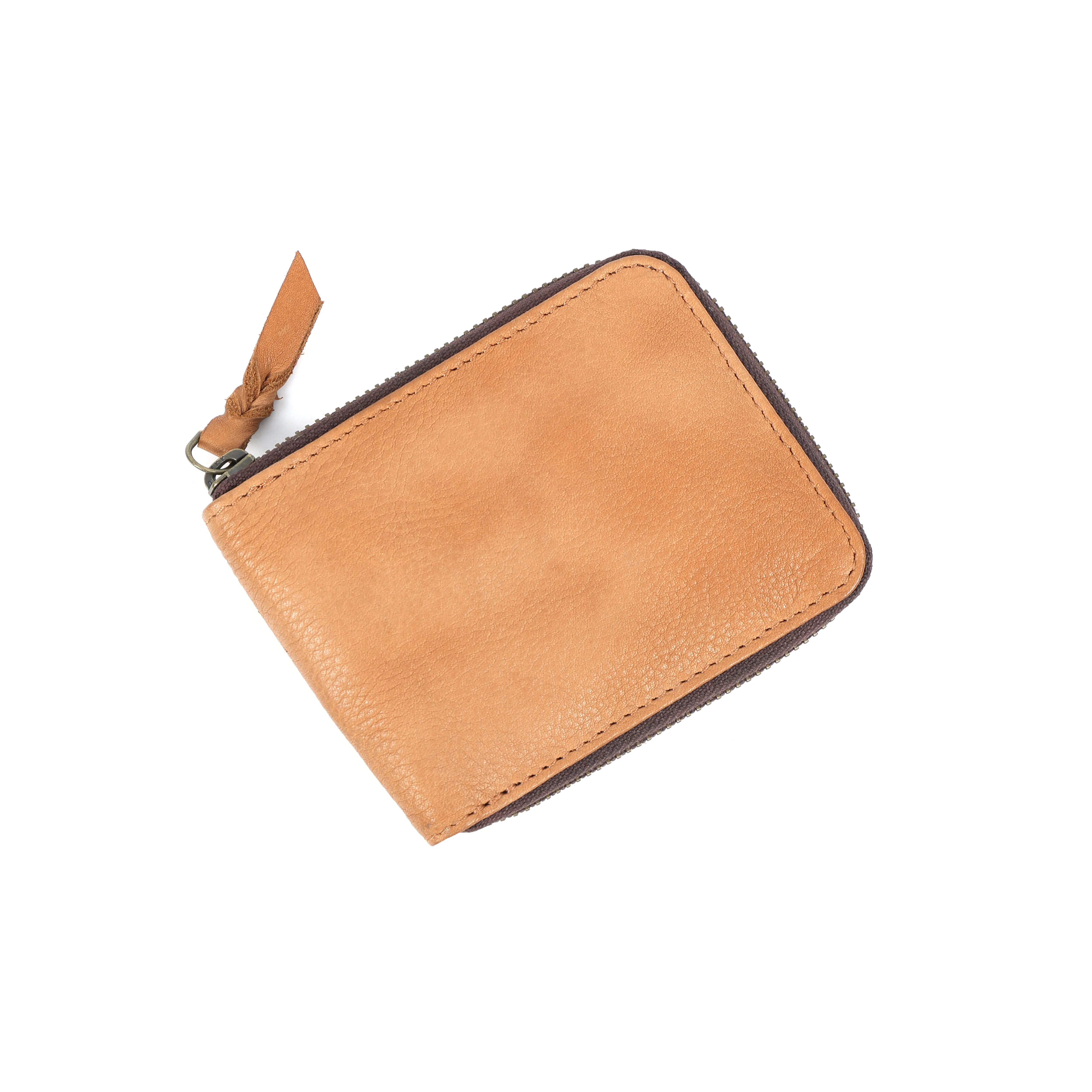 Premium Genuine Leather Zip-Around Compact Wallet - Image 5