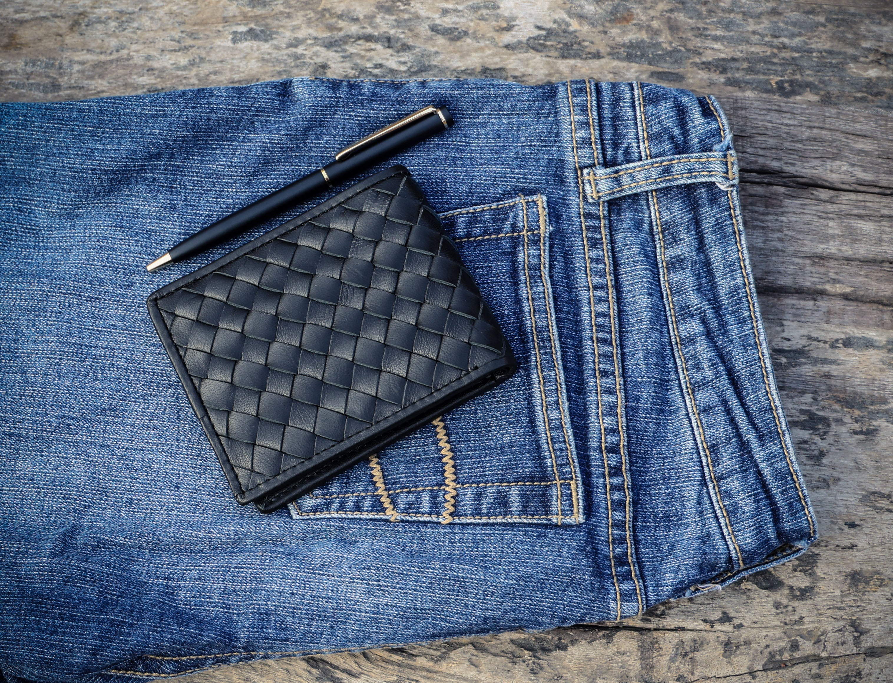 Carved Belt & Braided Wallet Combo - Image 3