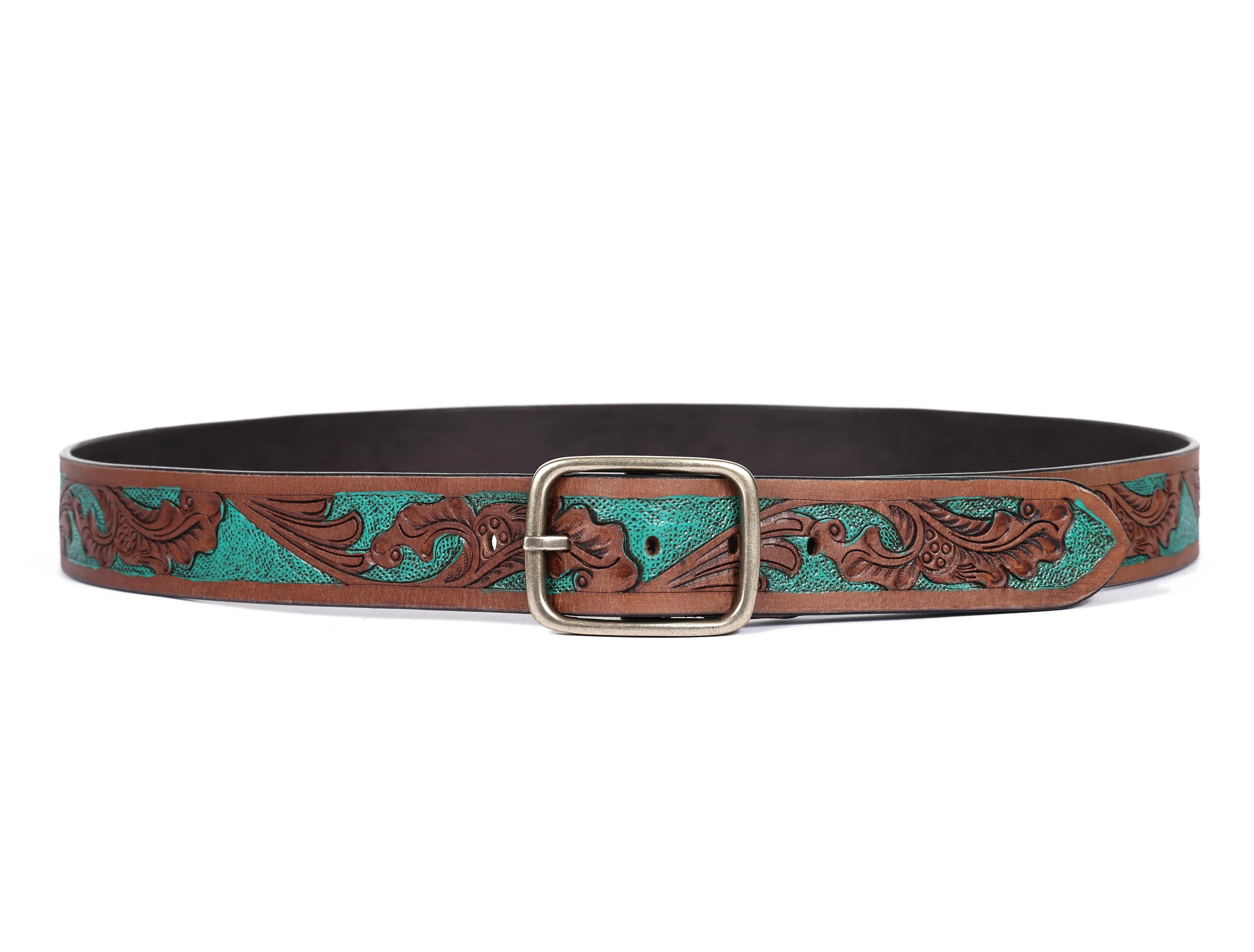 Carved Belt & Braided Wallet Combo - Image 6