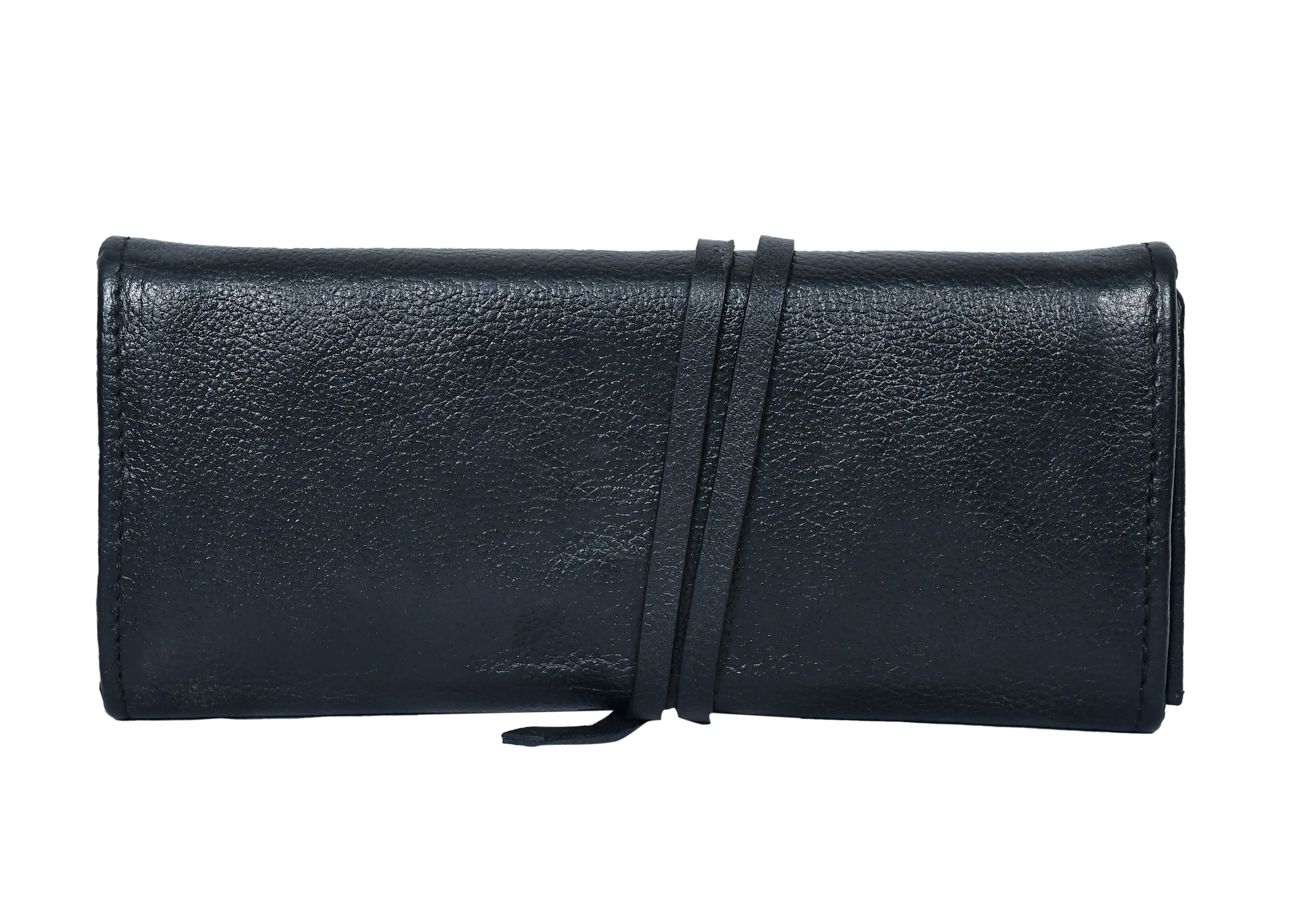 Premium Leather Travel Clutch| Multi Card Holder with Secure Wrap Strap - Image 3