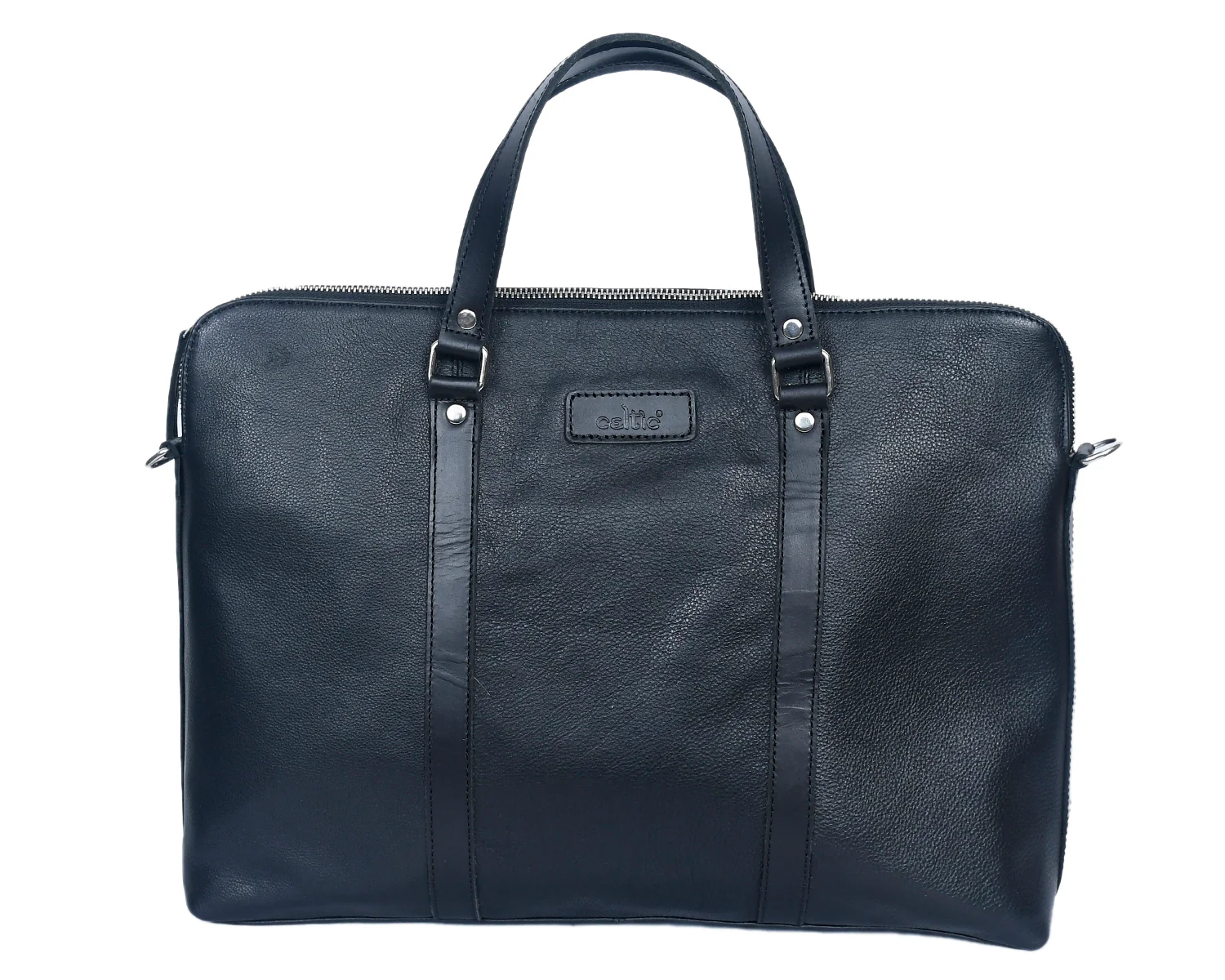 Premium Full-Grain Leather Laptop & Work Bag with Detachable Shoulder Strap - Image 5