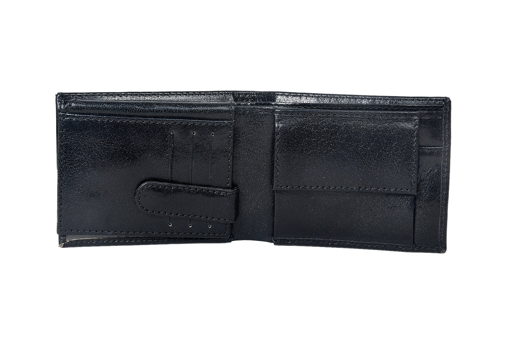 Premium Full Grain Leather Bi-Fold Wallet for Men with Multiple Card Slots & ID Window - Image 3