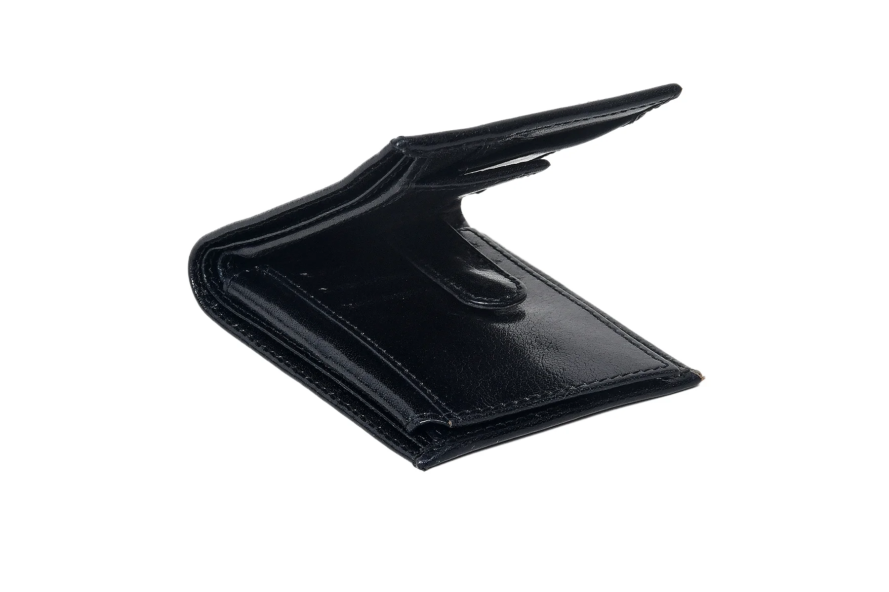 Premium Full Grain Leather Bi-Fold Wallet for Men with Multiple Card Slots & ID Window - Image 5