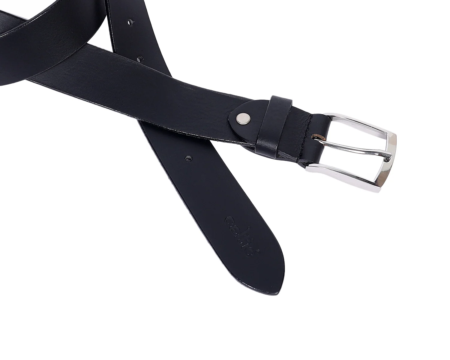 Celtic 35MM Black Premium Leather Belt, Art: LB-745 - Image 5