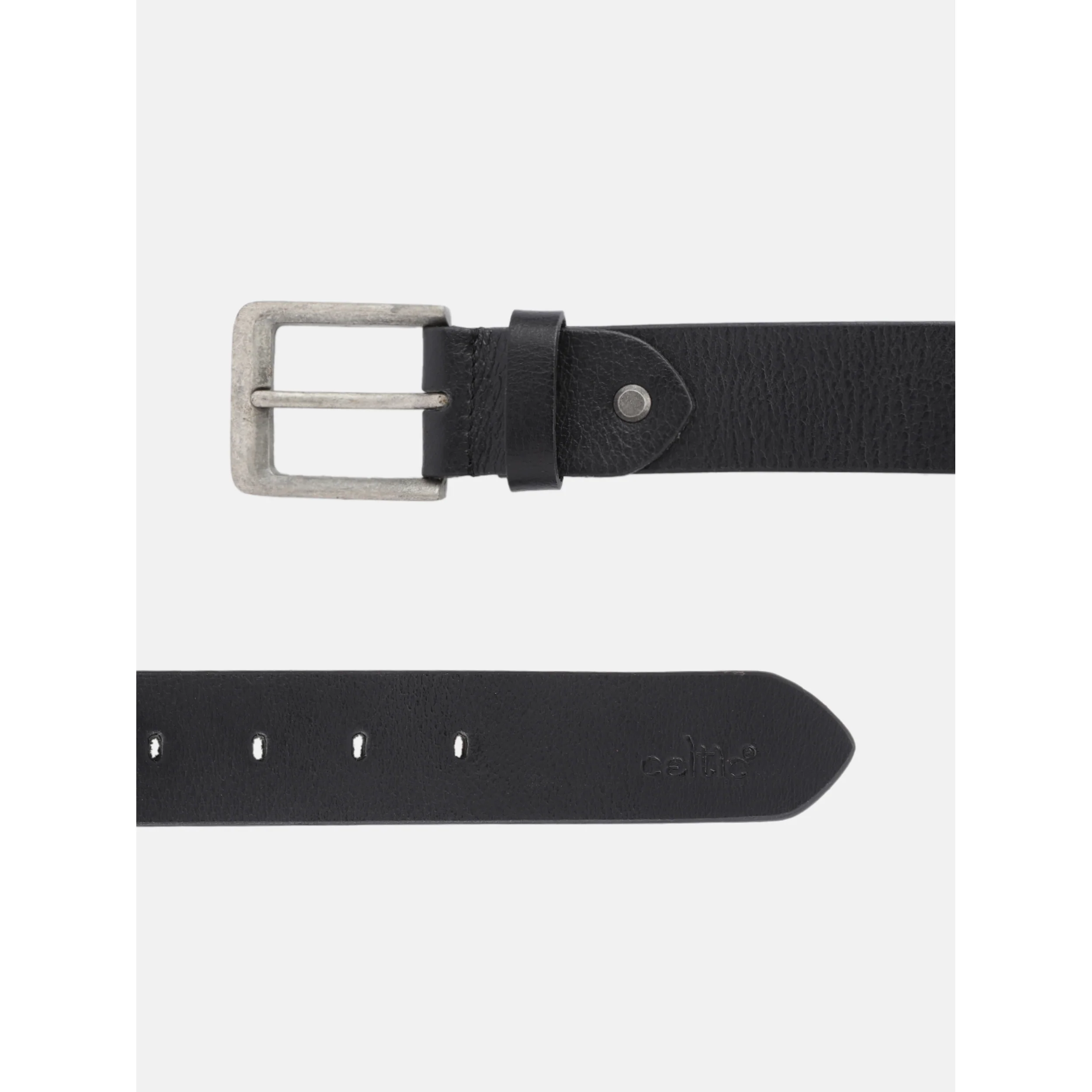 Celtic Men Genuine Leather Black Waist Accessory Durable Metal Buckle Formal Casual Wear - Image 8