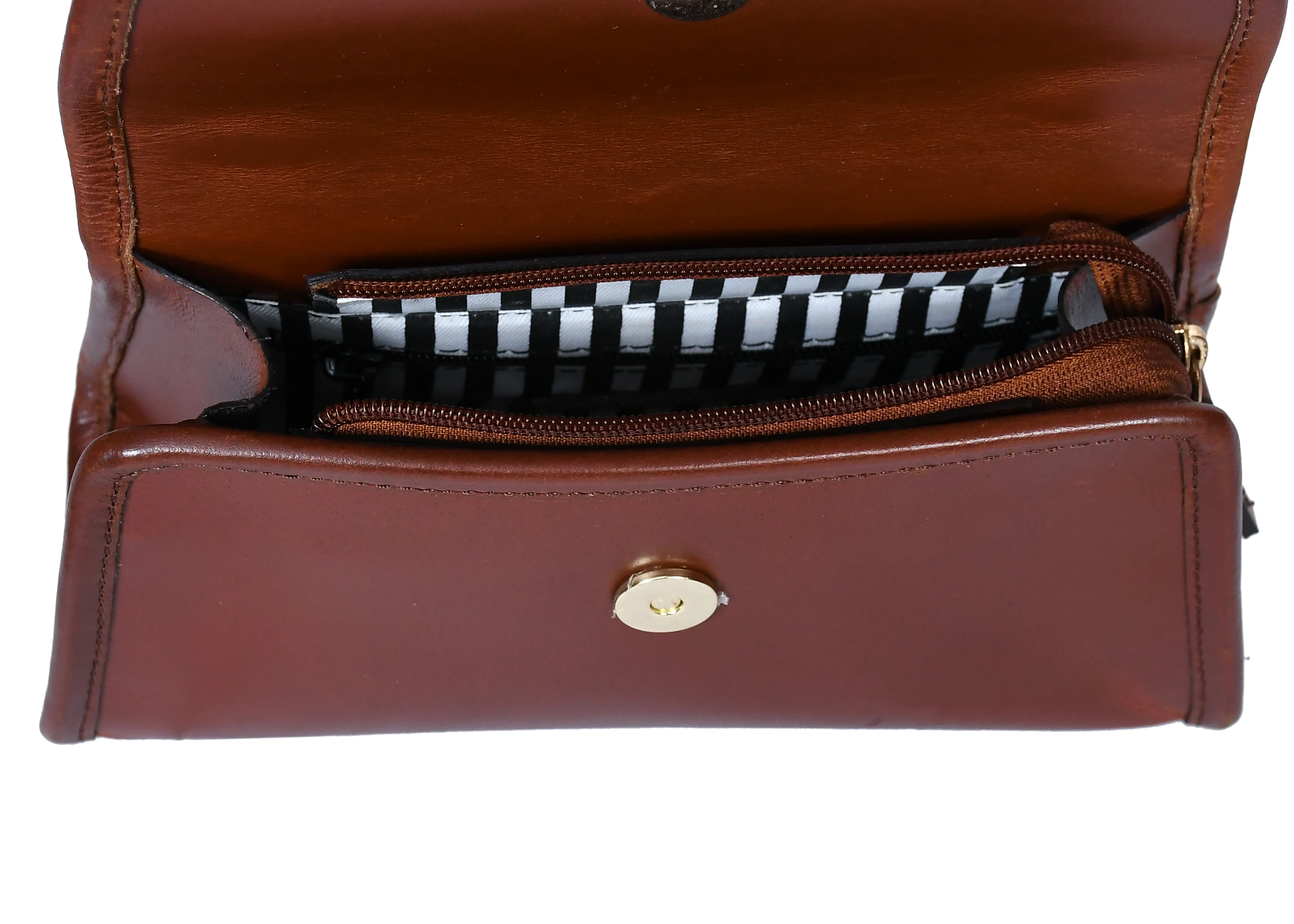 Premium  Leather Top-Handle Handbag with Flap Closure - Image 21