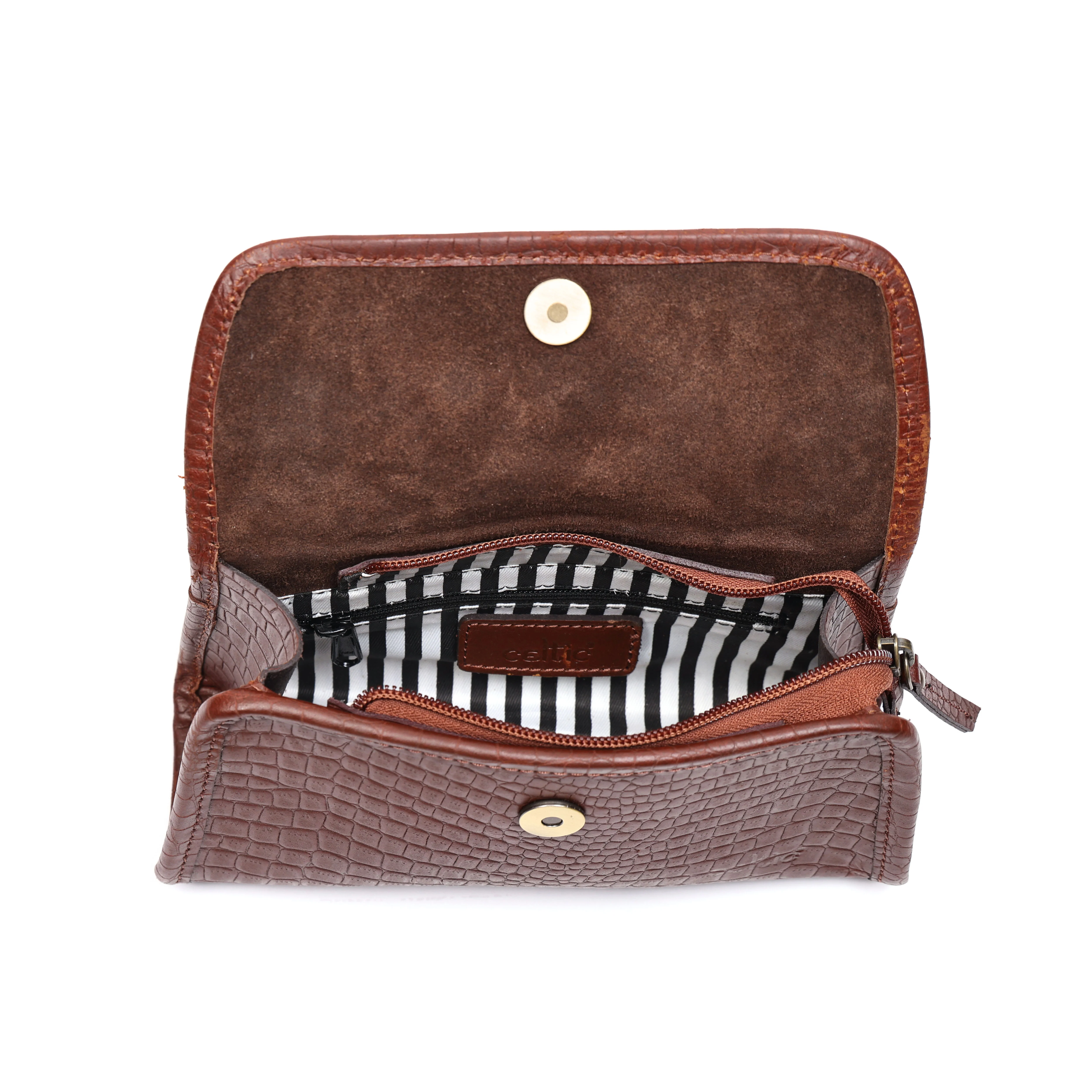 Premium  Leather Top-Handle Handbag with Flap Closure - Image 22