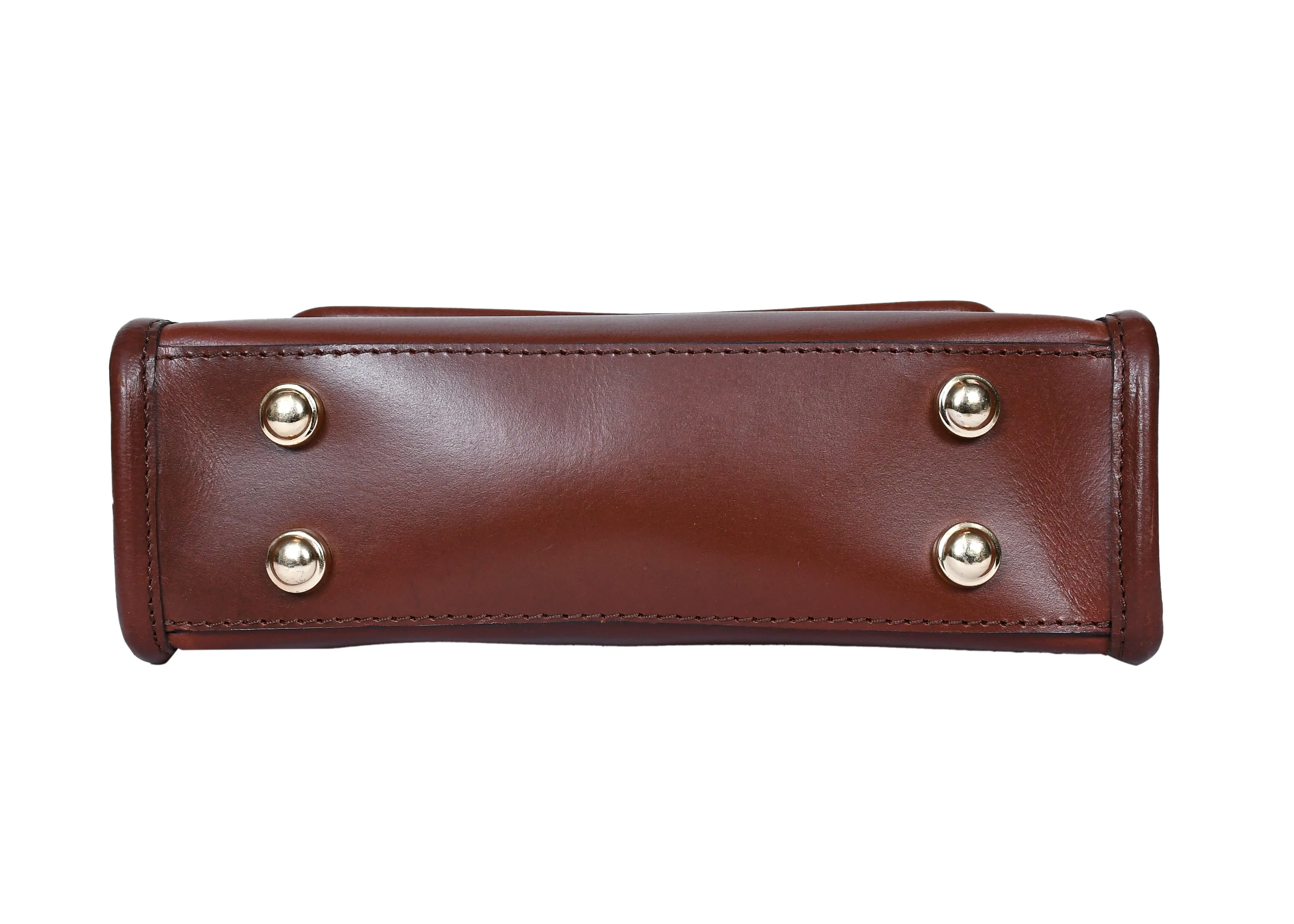 Premium  Leather Top-Handle Handbag with Flap Closure - Image 27