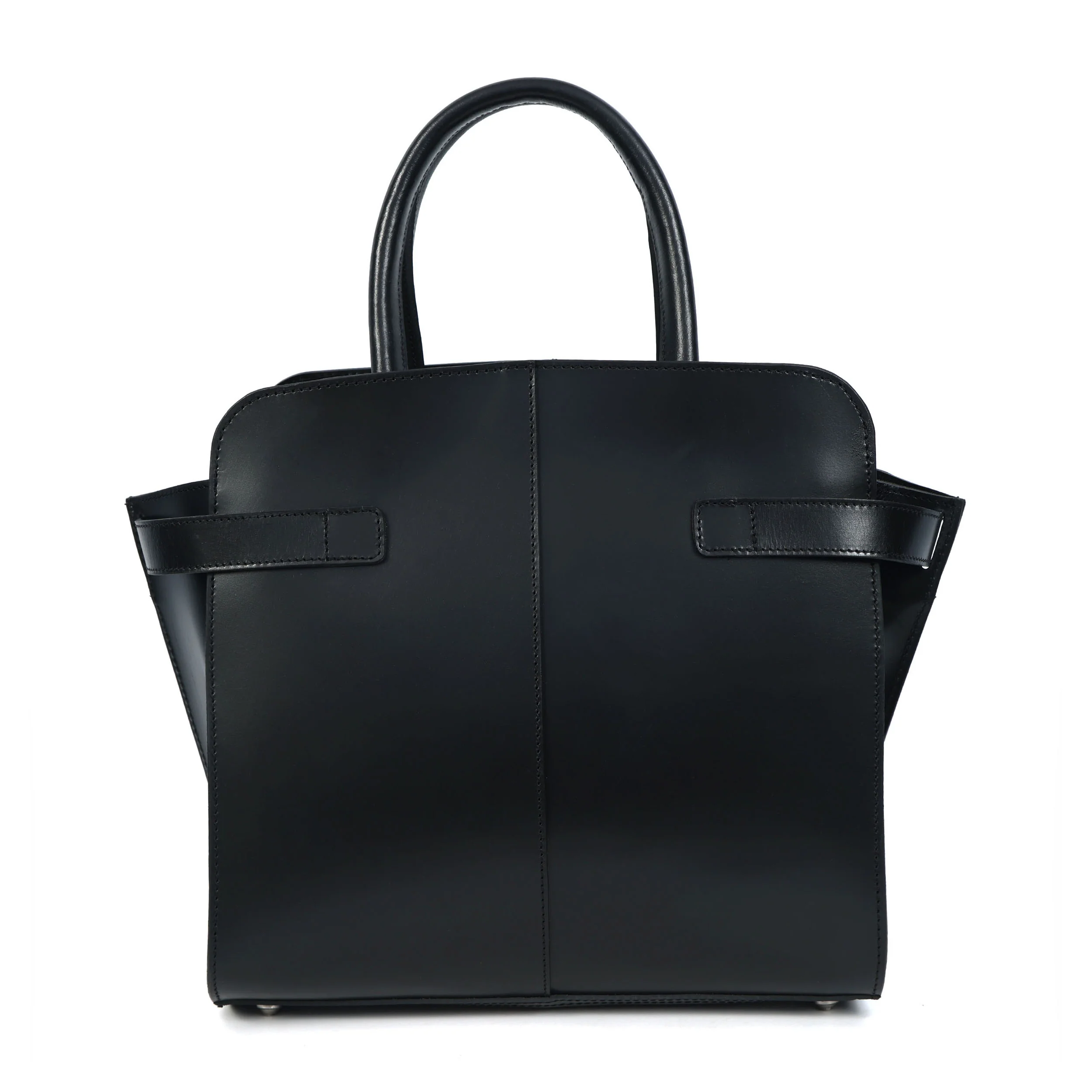 Premium Genuine Leather Satchel hand Bag with Embossed Front Panel - Image 3