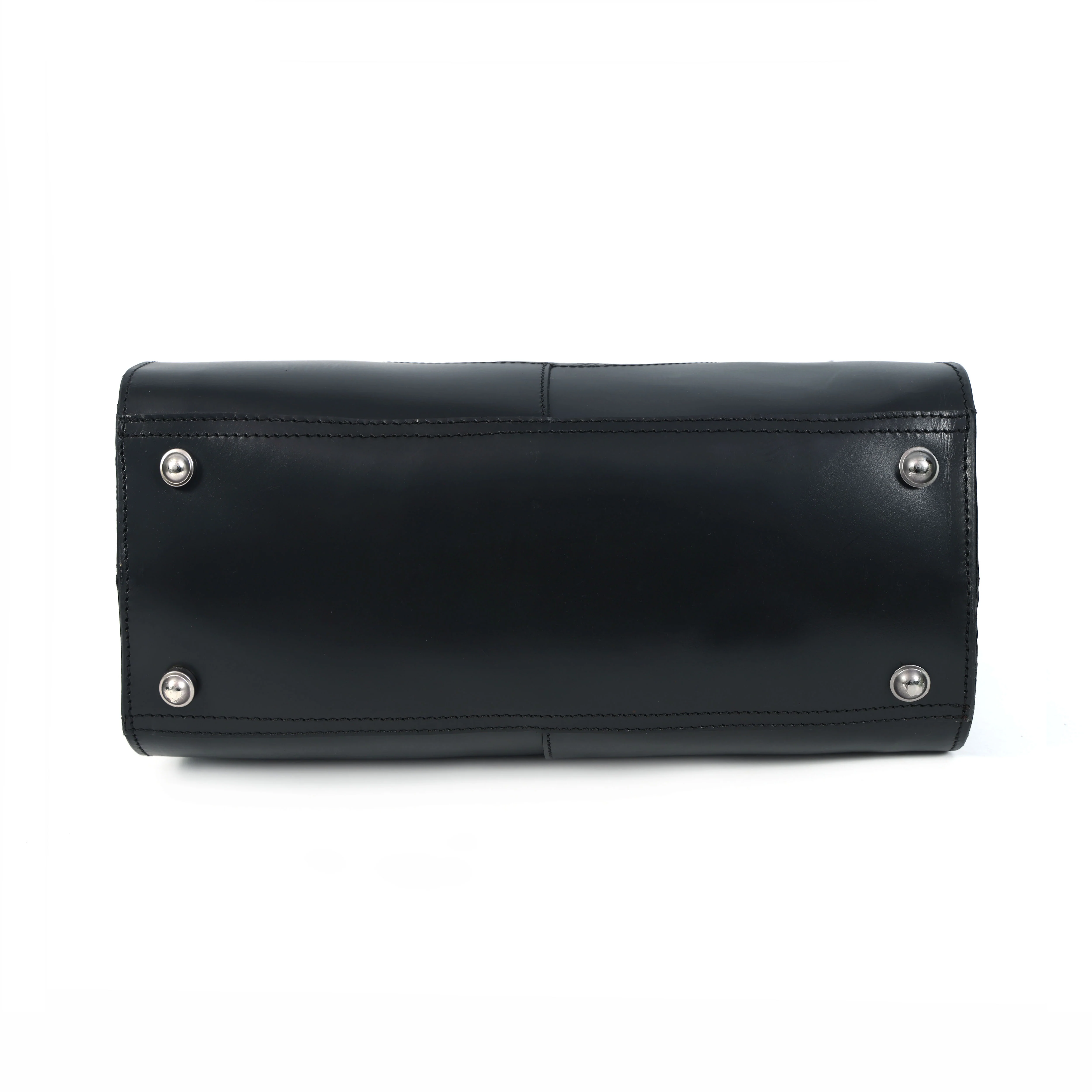 Premium Genuine Leather Satchel hand Bag with Embossed Front Panel - Image 6