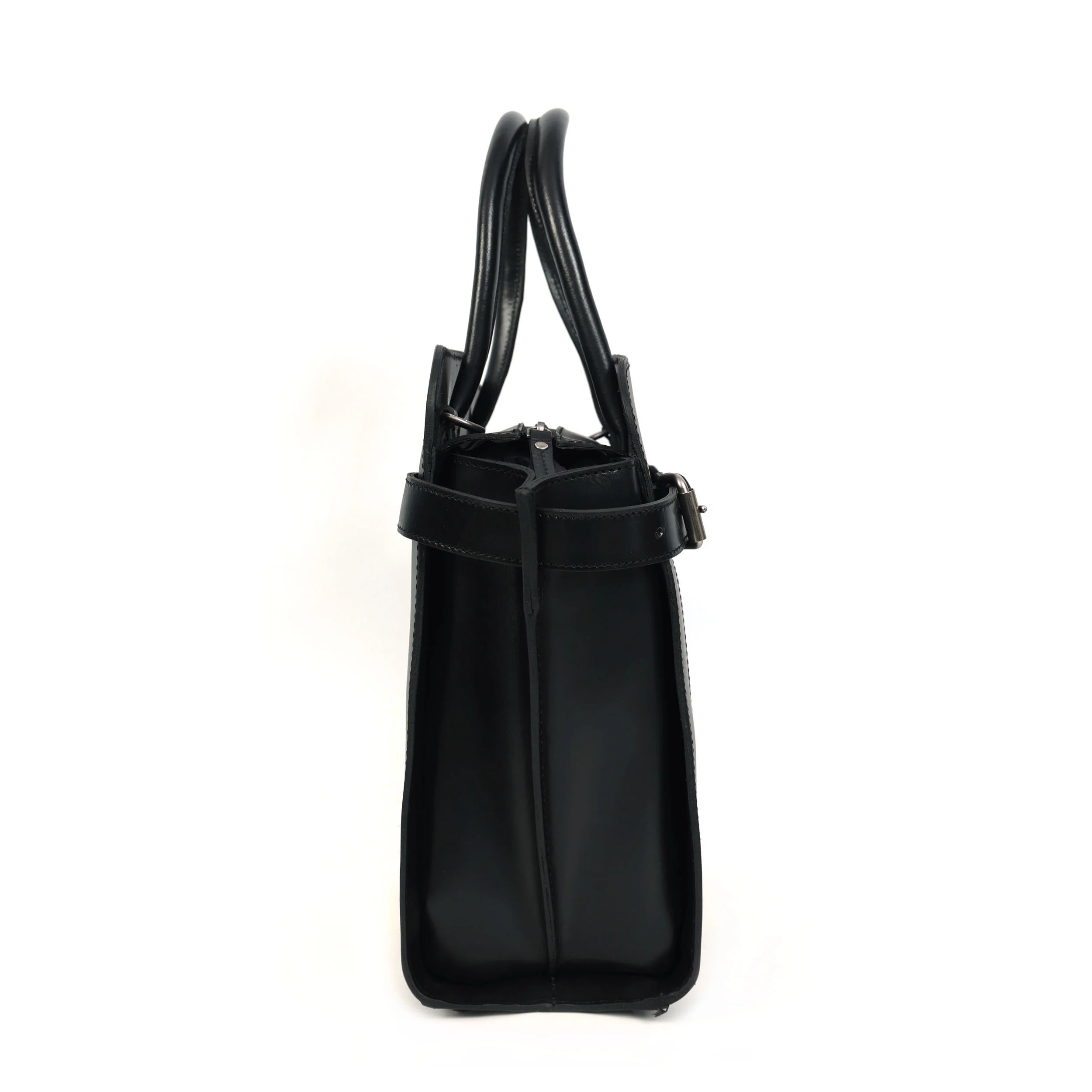 Premium Genuine Leather Satchel hand Bag with Embossed Front Panel - Image 8