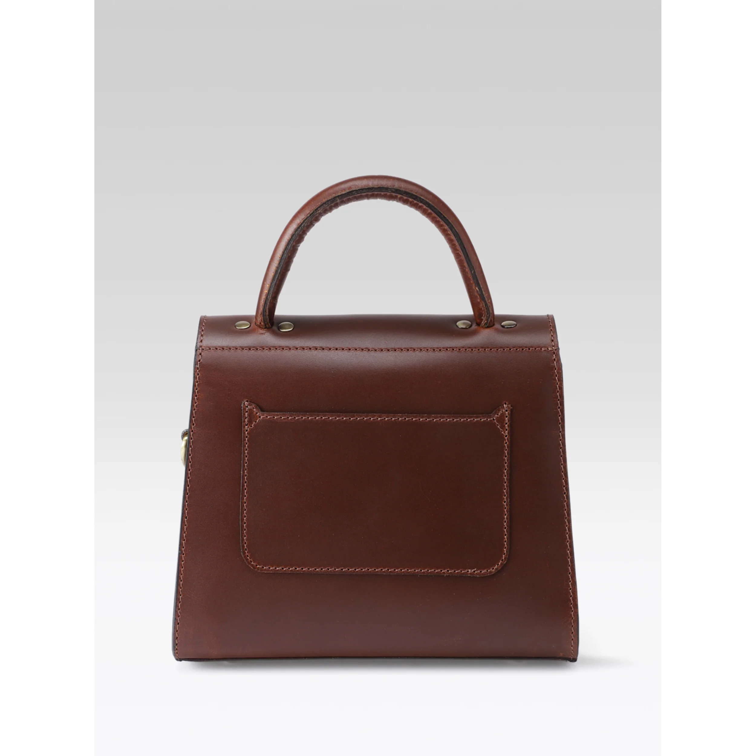 Premium Genuine Leather Handbag with Top Handle & Crossbody Strap - Image 12