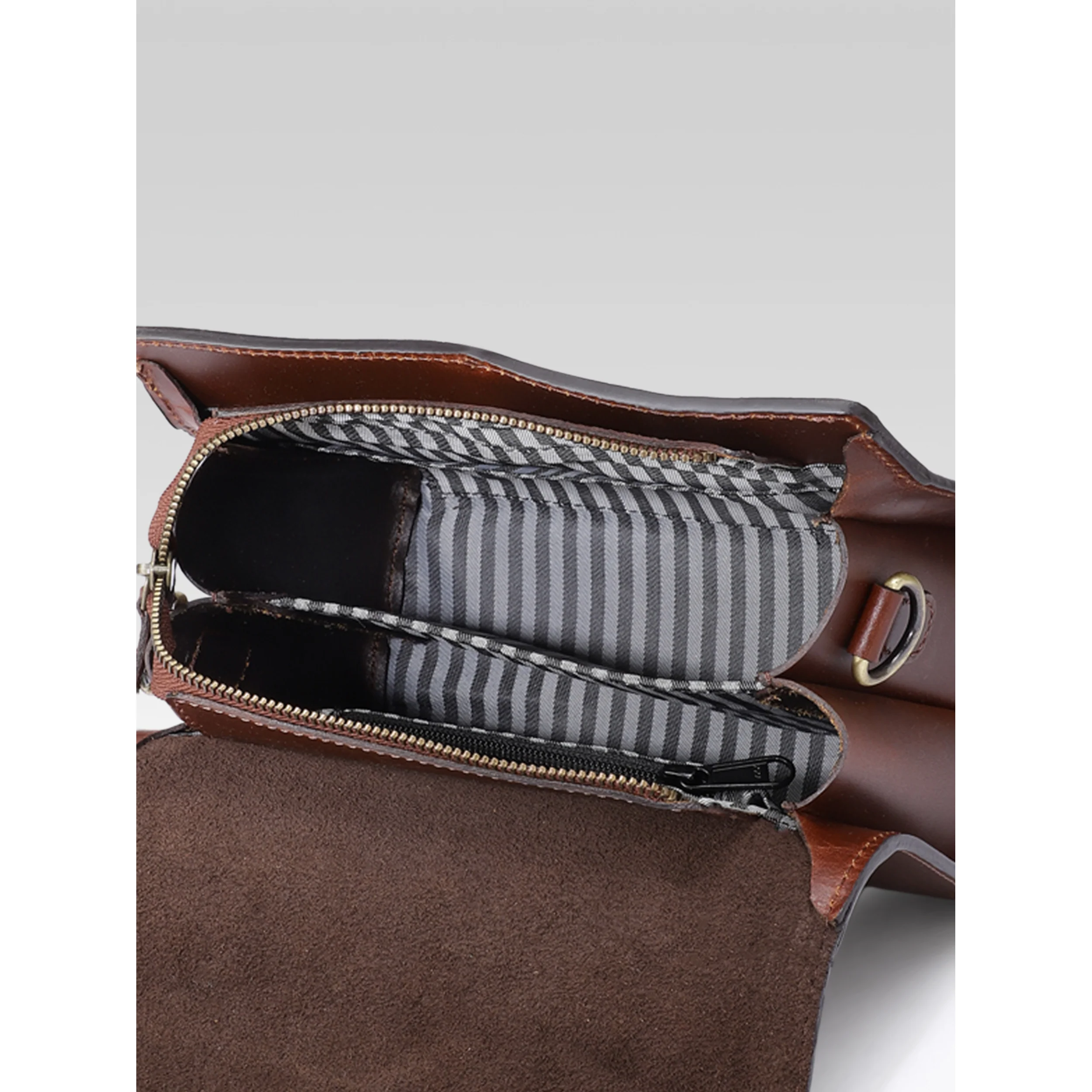 Premium Genuine Leather Handbag with Top Handle & Crossbody Strap - Image 13