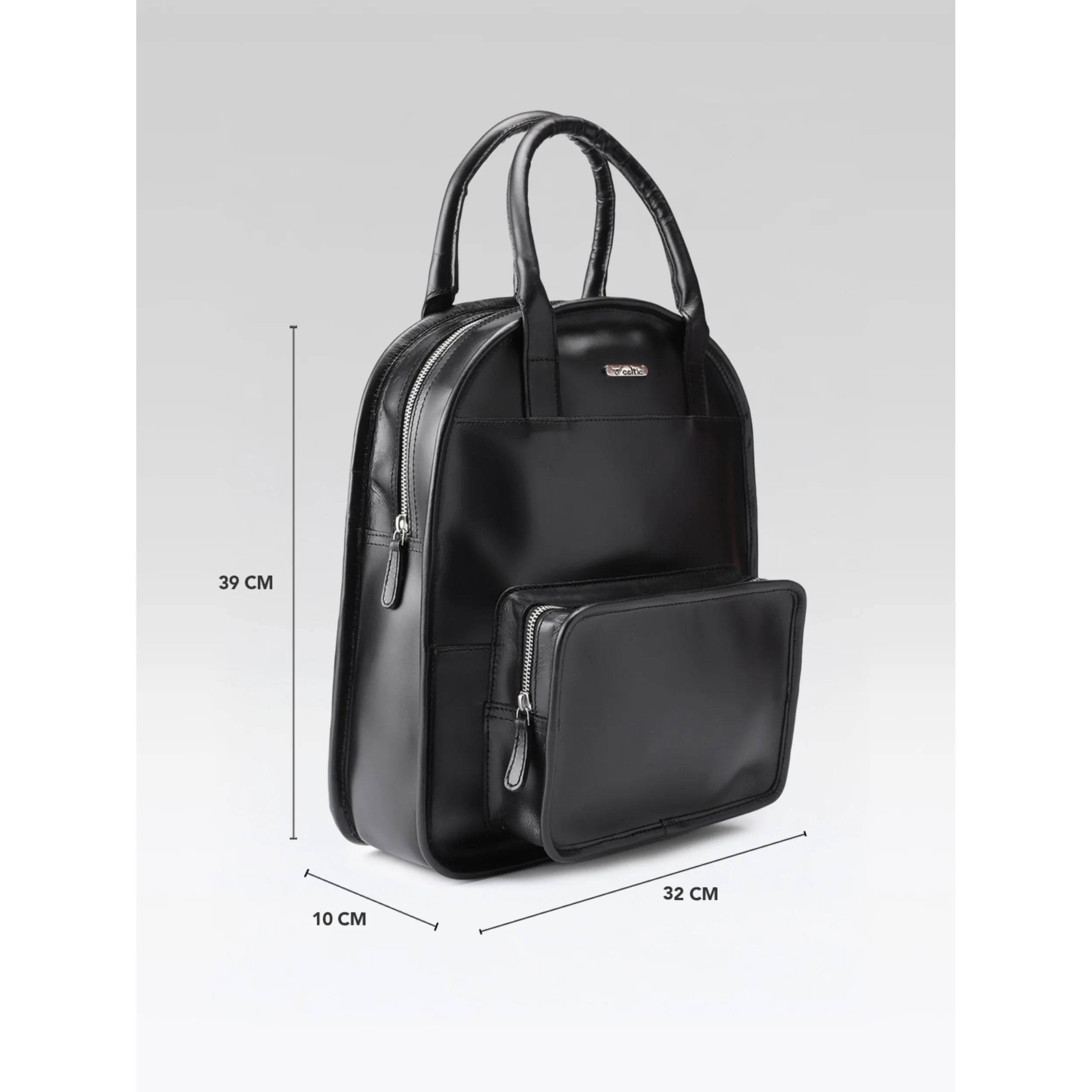 Premium Genuine Leather  Backpack with Front Utility Pocket - Image 11