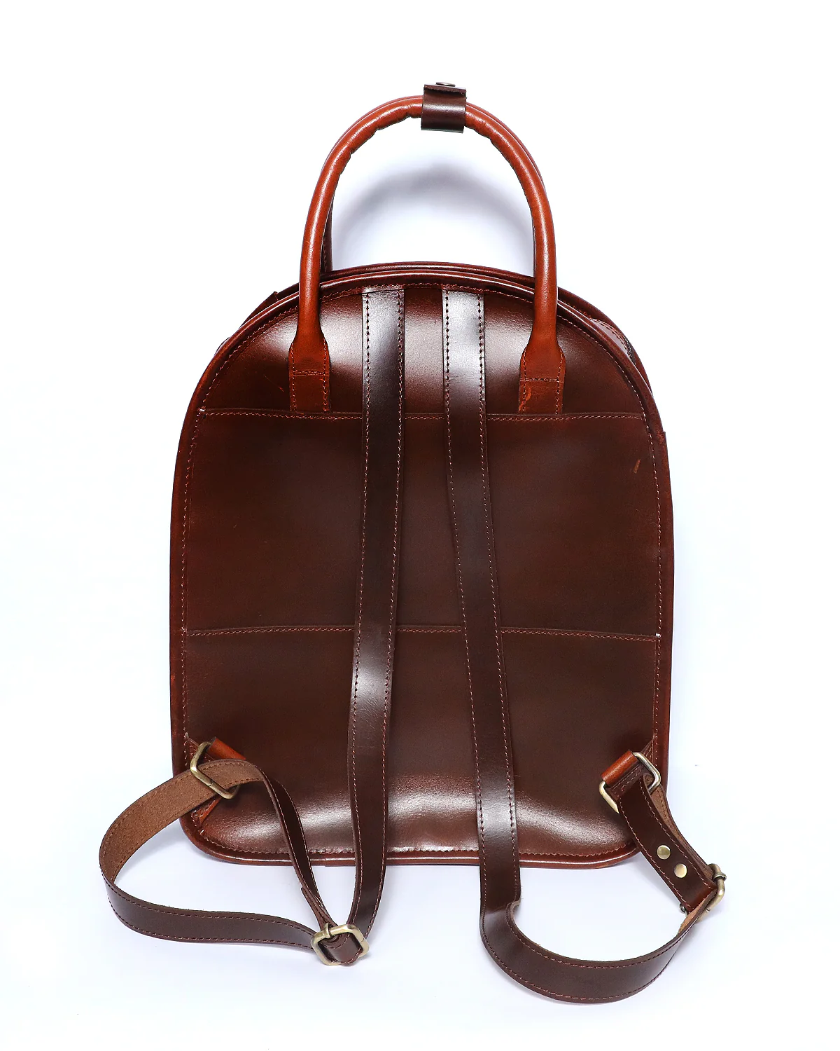 Premium Genuine Leather  Backpack with Front Utility Pocket - Image 2