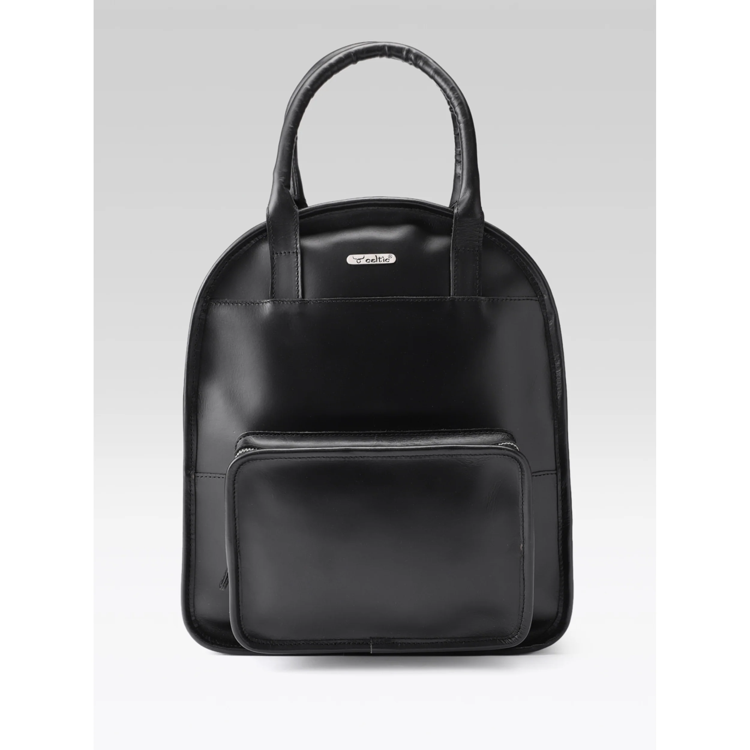Premium Genuine Leather  Backpack with Front Utility Pocket - Image 9