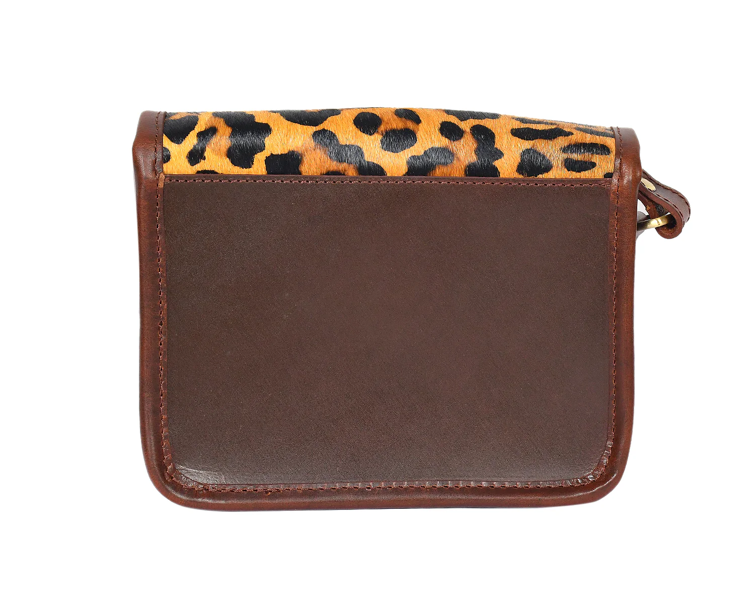 Premium Leather Crossbody Bag with Leopard Print Hairon Flap - Image 6
