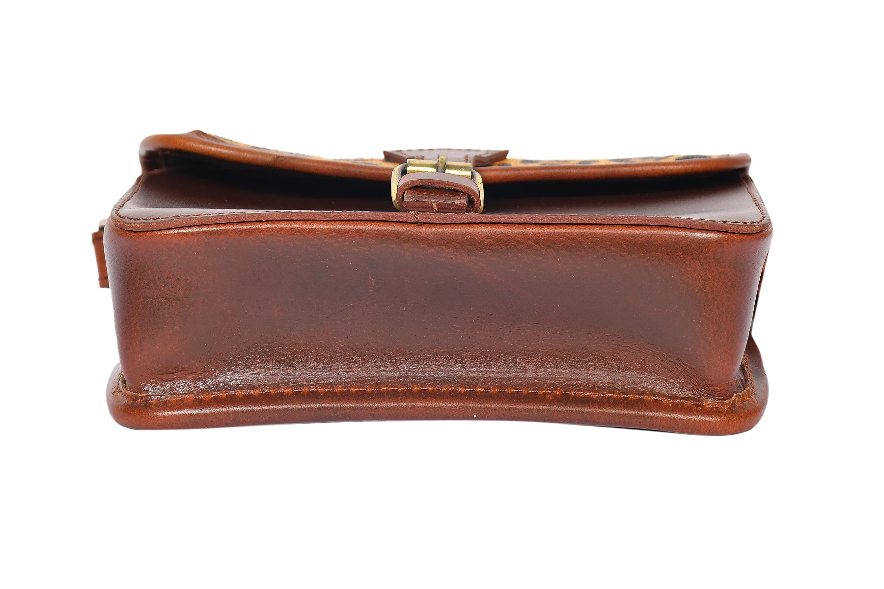 Premium Leather Crossbody Bag with Leopard Print Hairon Flap - Image 7