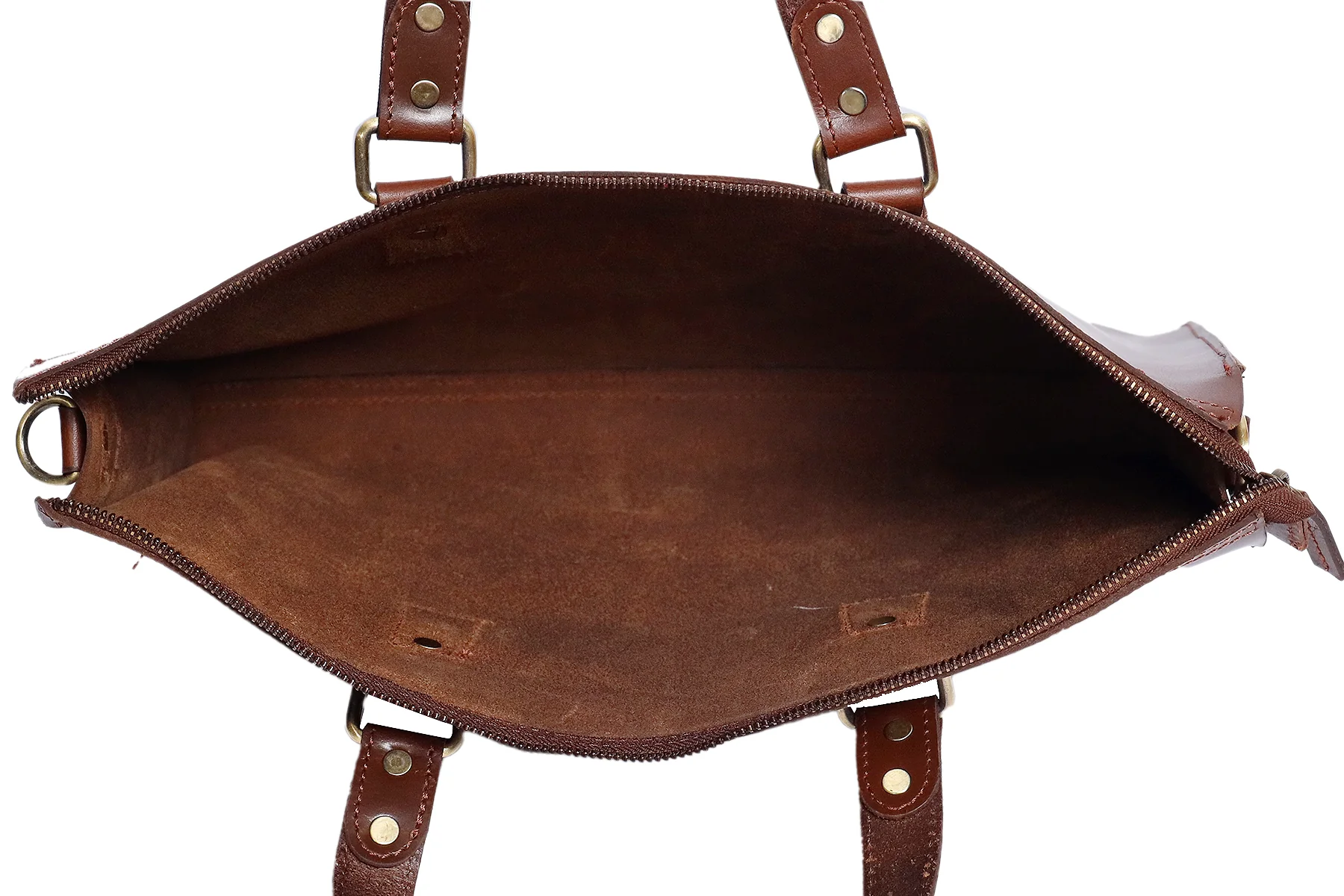 Premium Leather Laptop Bag with Top Handle & Detachable Shoulder Strap - Image 6