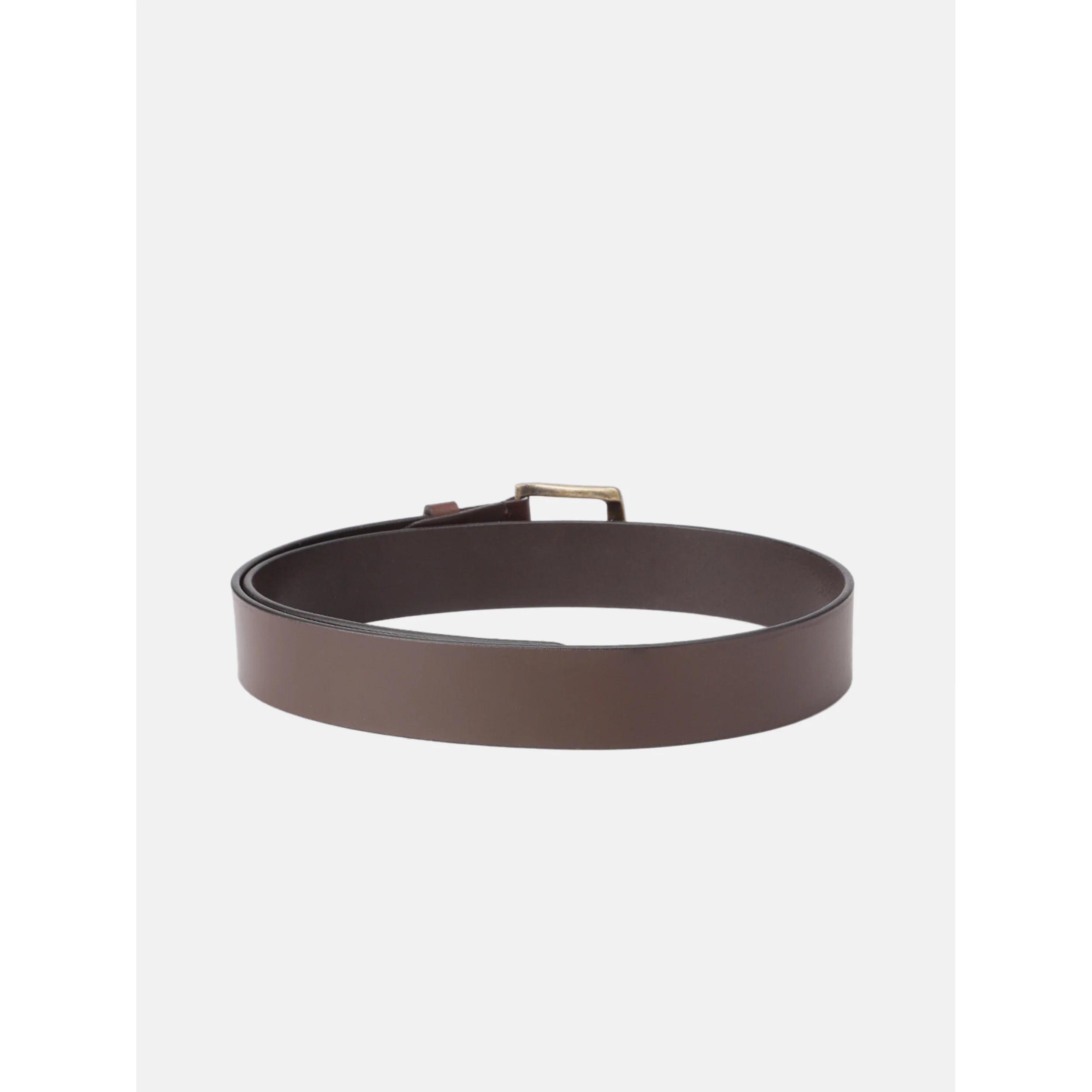 Premium Leather Dark Brown Waist Accessory Antique Metal Buckle Formal Casual Wear - Image 3