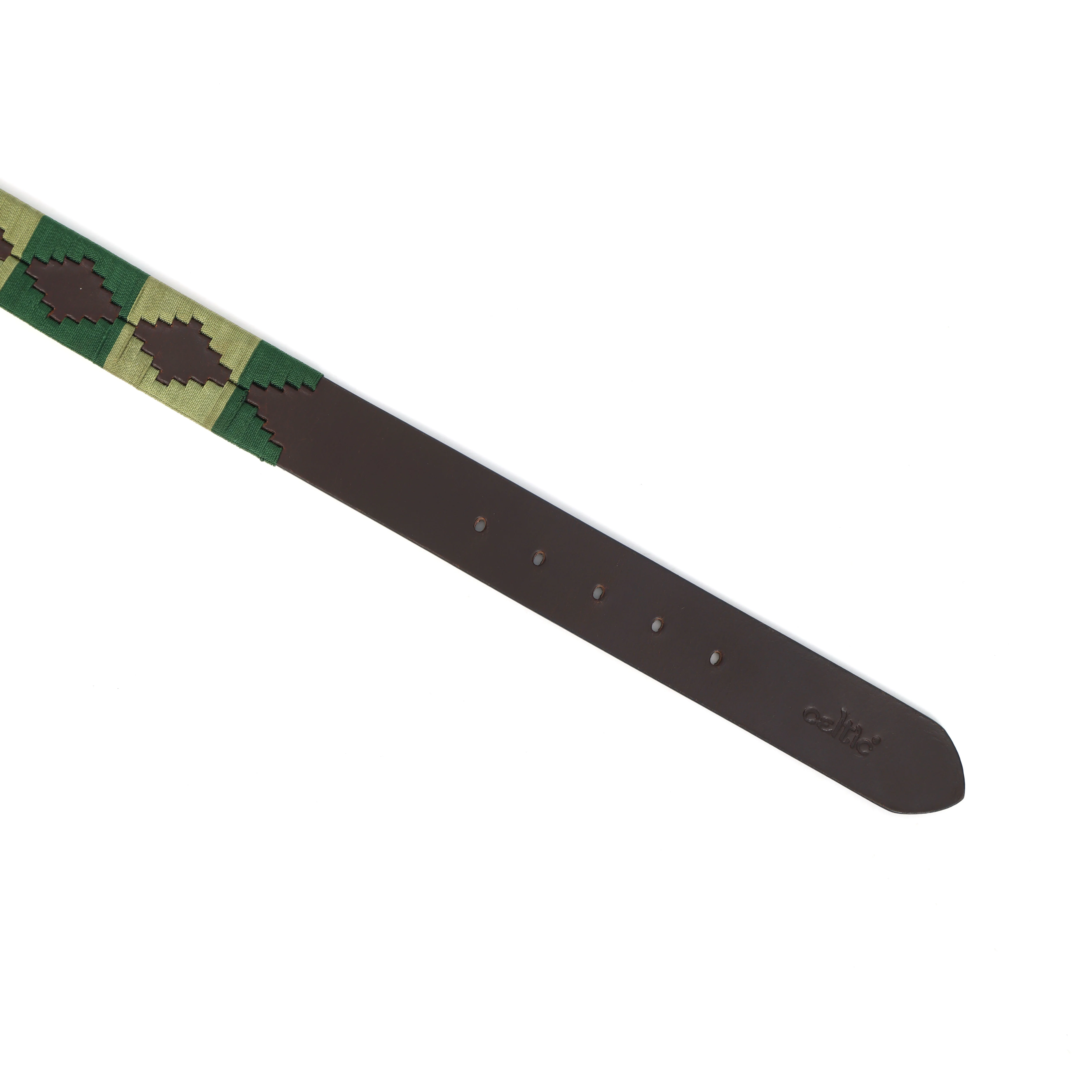 Unisex Handcrafted Leather Woven Green Buckle Artisan Casual Wear Accessory - Image 5
