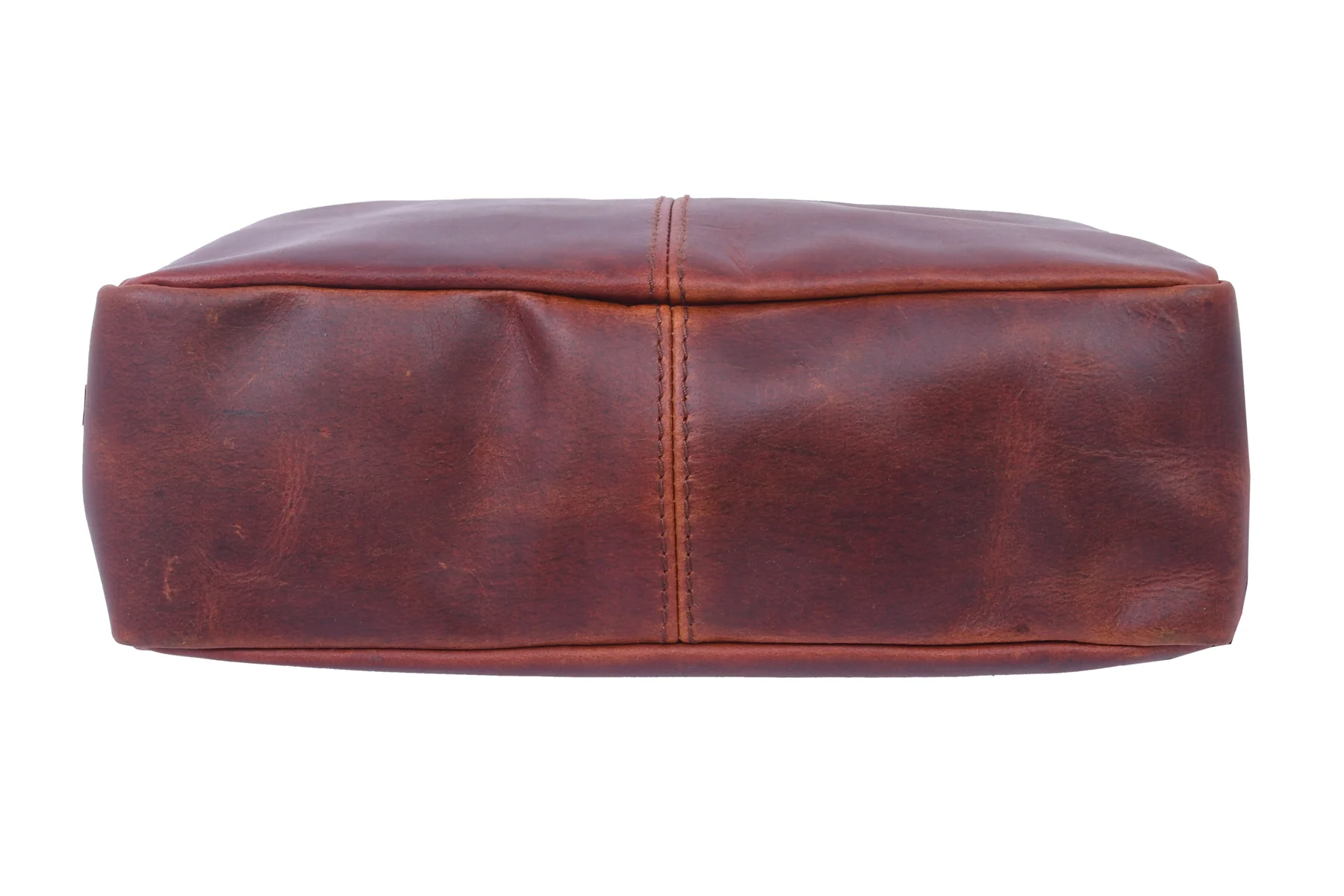 Premium Leather Crossbody Bag with Dual Zipper Compartments for Everyday Use - Image 4