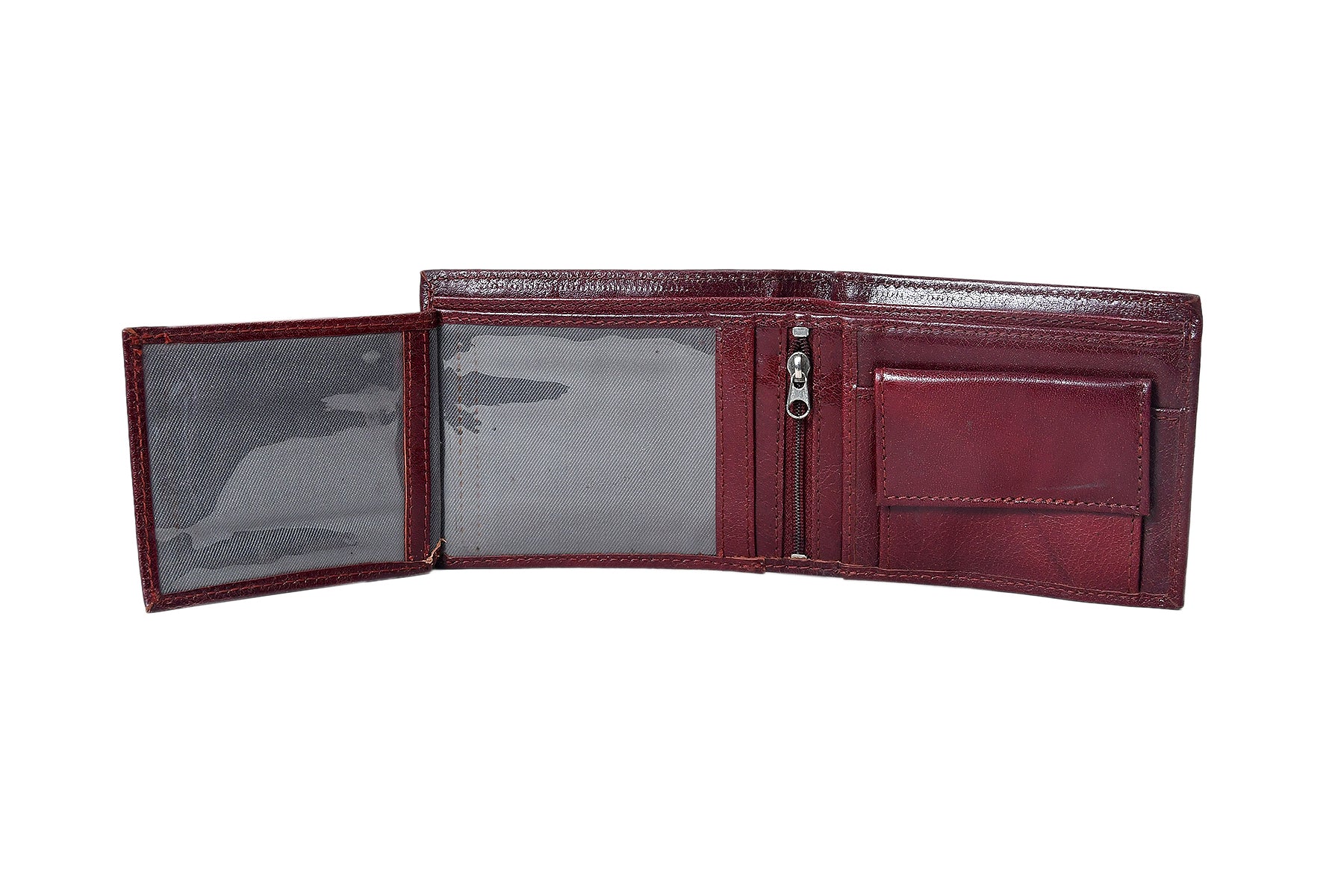 Premium Genuine Leather Men"s Wallet | Slim Bifold with Coin Pocket. - Image 3