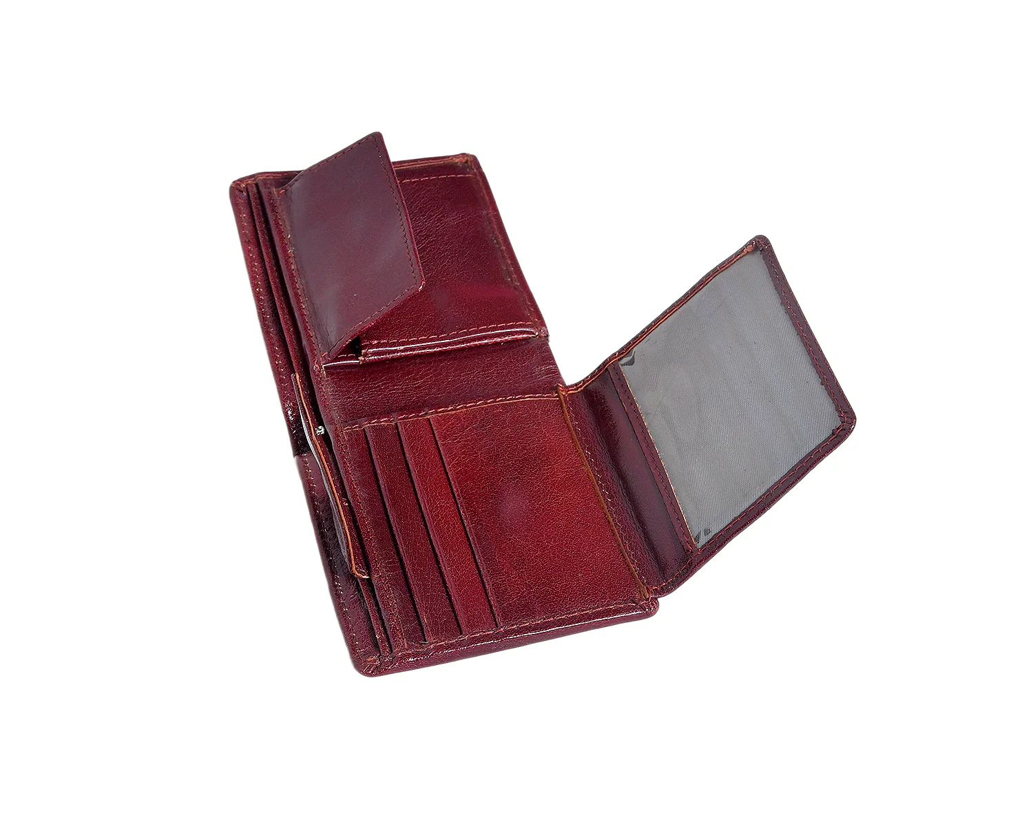 Premium Export Quality Genuine Leather Wallet for Men | Multiple Card Slots & Zip Coin Pocket - Image 4